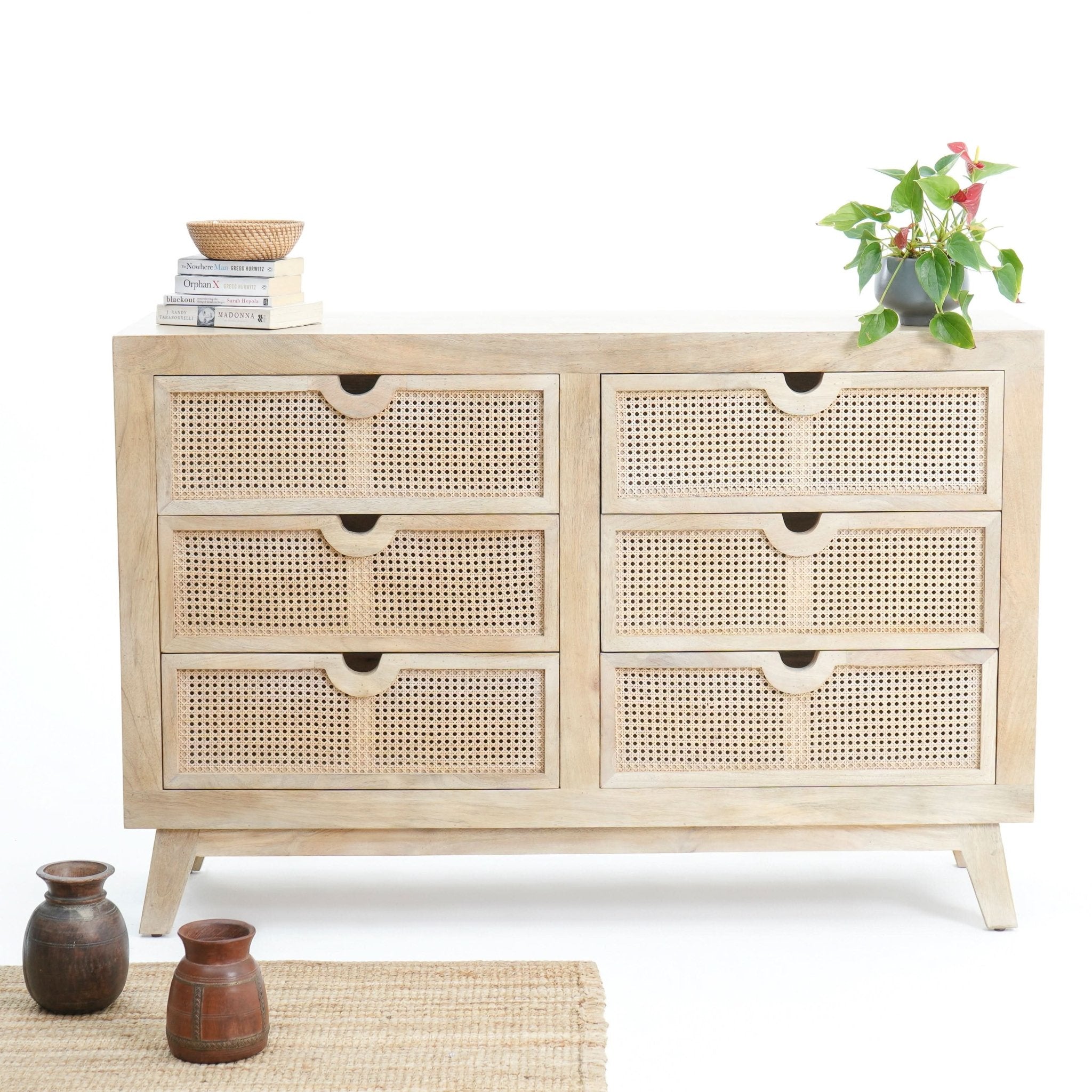 CANOVIA CANE SIX DRAWER DRAWCHEST - Art and craft furniture