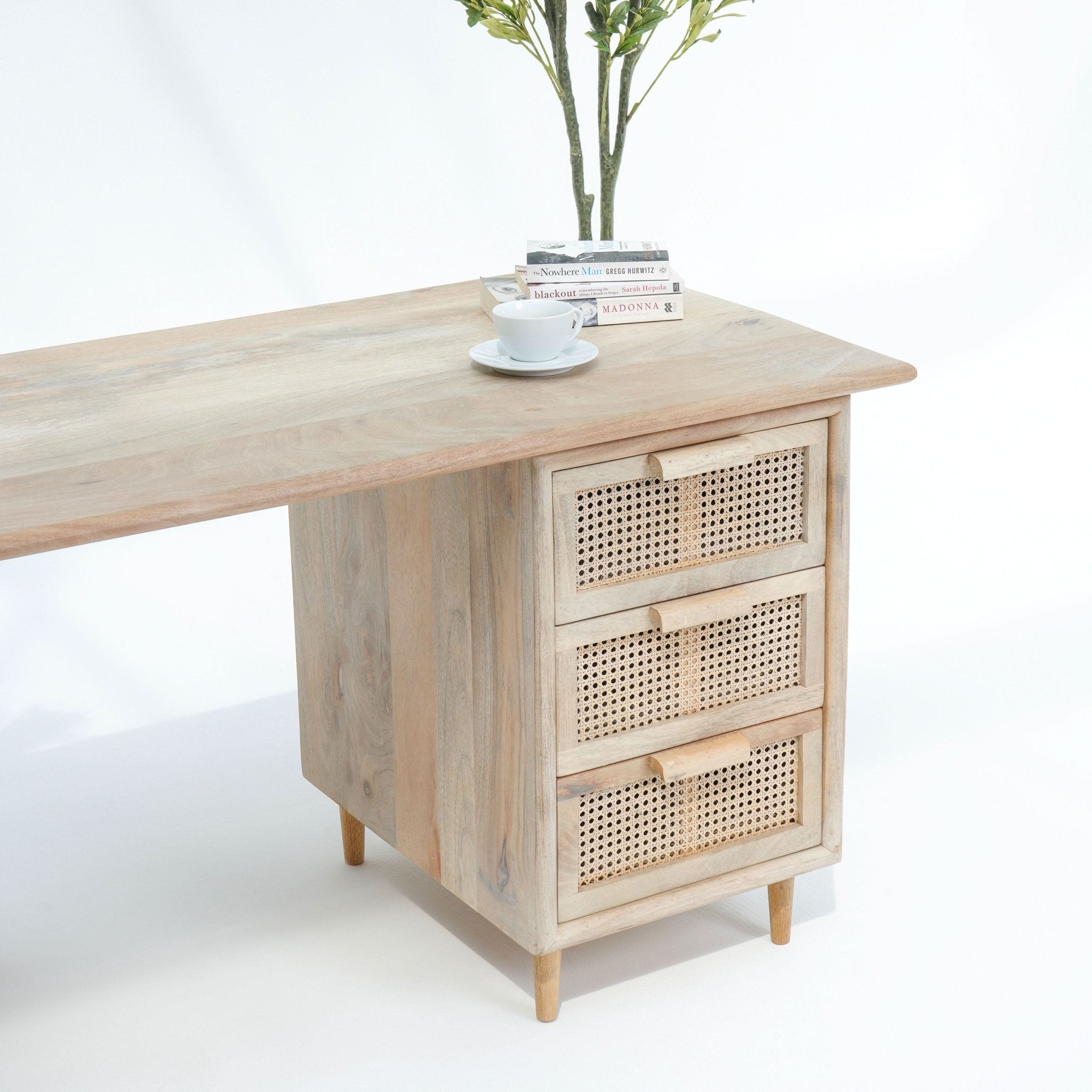 CANOVIA CANE THREE DRAWERS DESK - Art and craft furniture