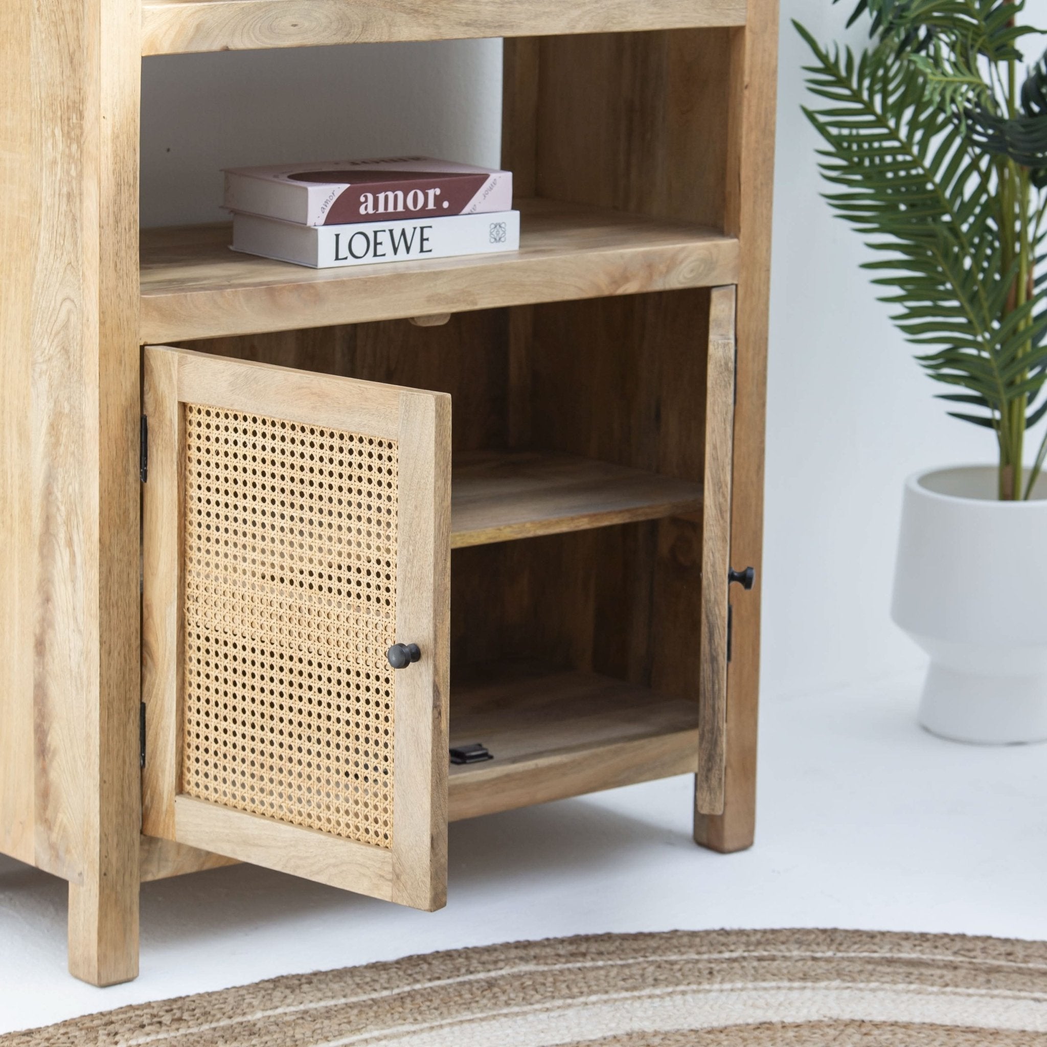 CANOVIA CANE TWO DOOR BOOKSHELF - Art and craft furniture