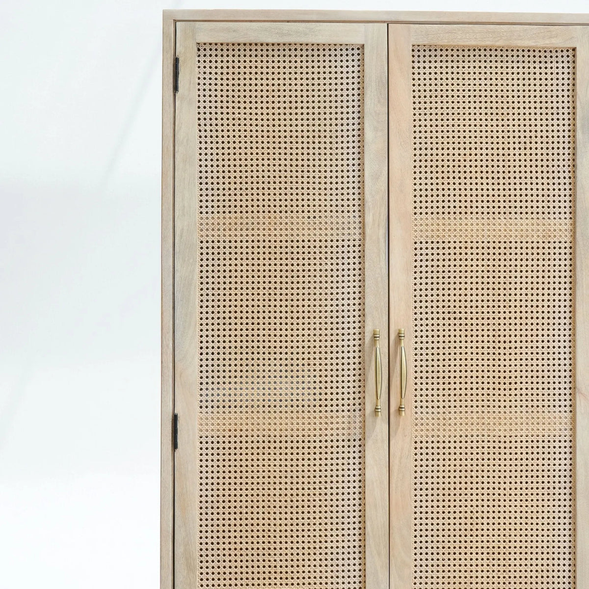 Solento Rattan Door Wooden Cabinet - Art and craft furniture