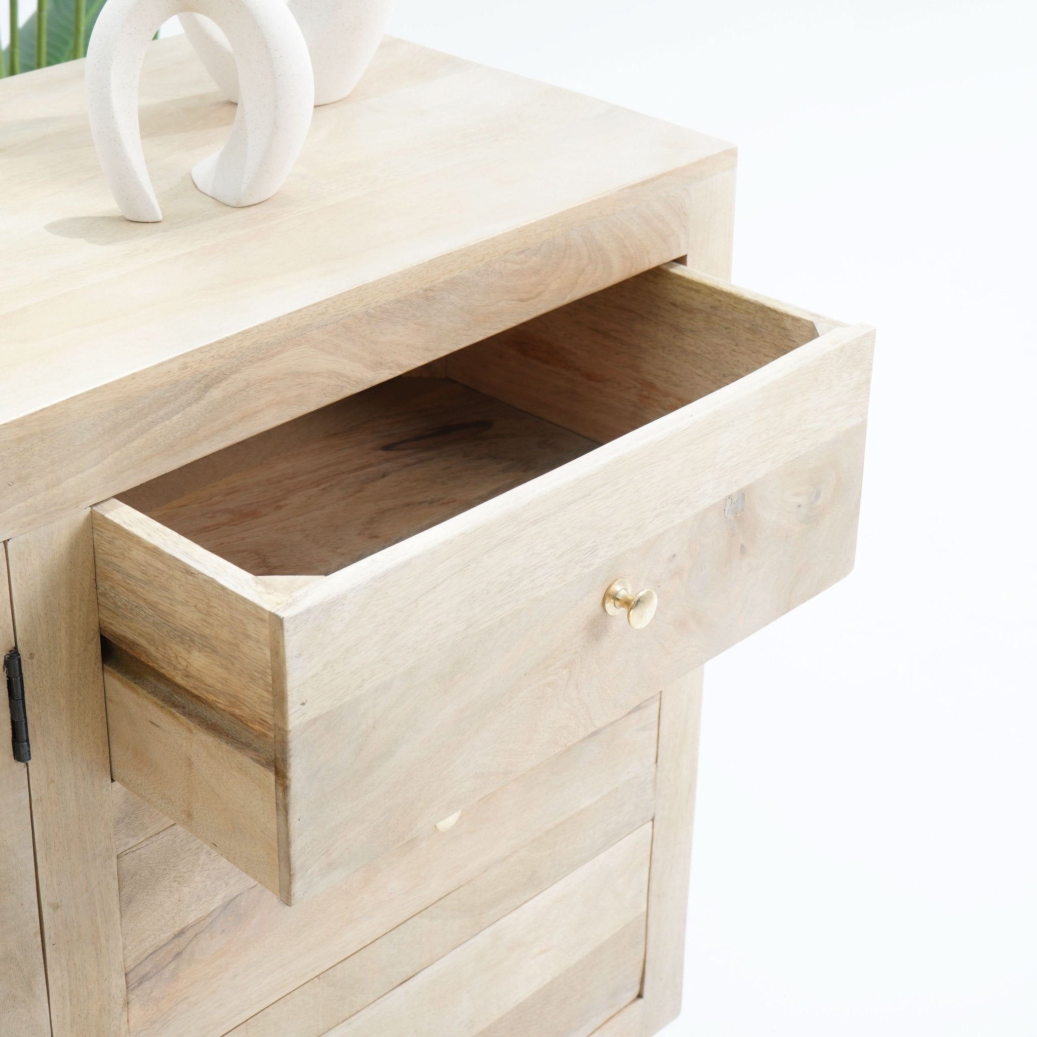 CANOVIA CANE TWO DOOR THREE DRAWER SIDEBOARD - Art and craft furniture