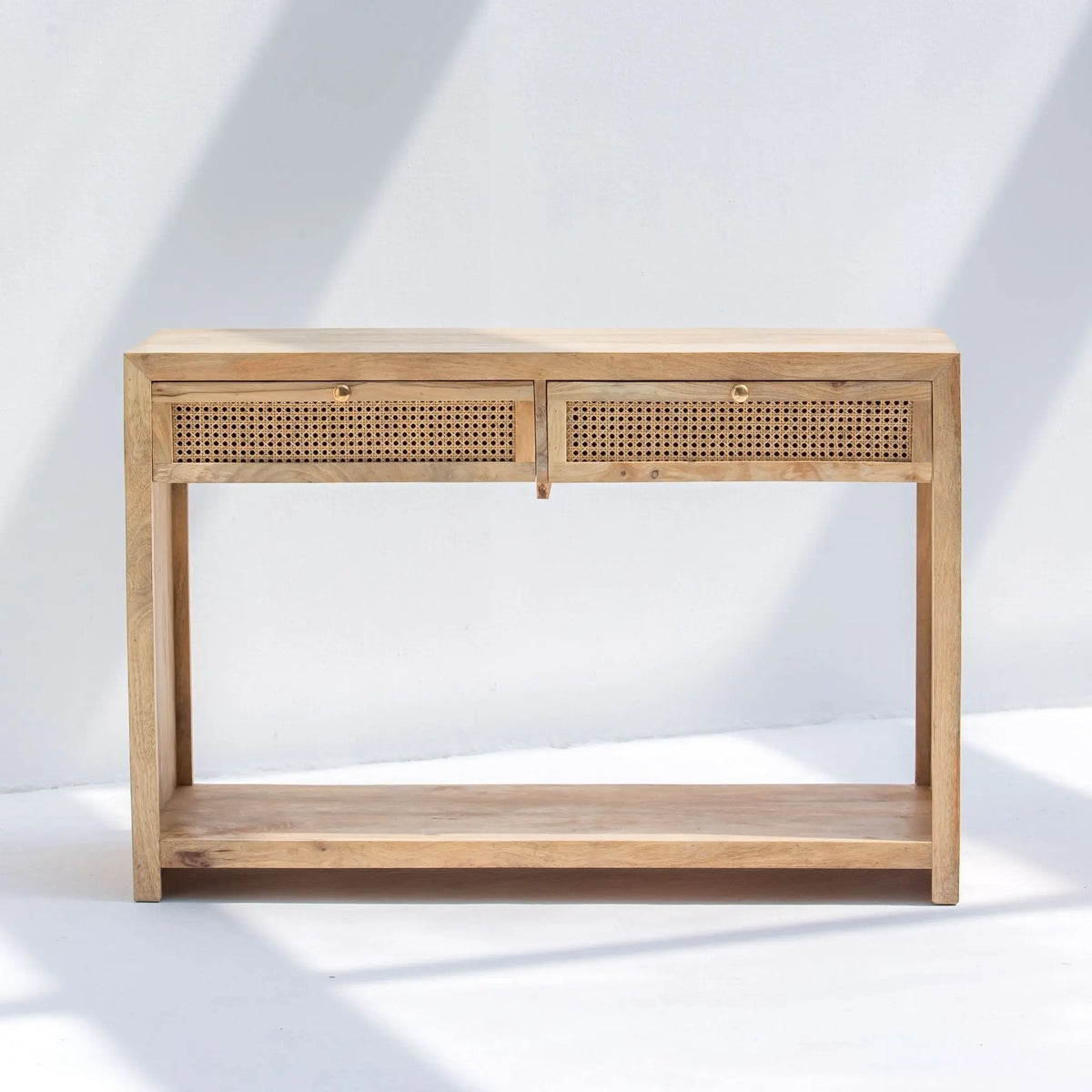 CANOVIA CANE TWO DRAWER CANSOLE TABLE - Art and craft furniture