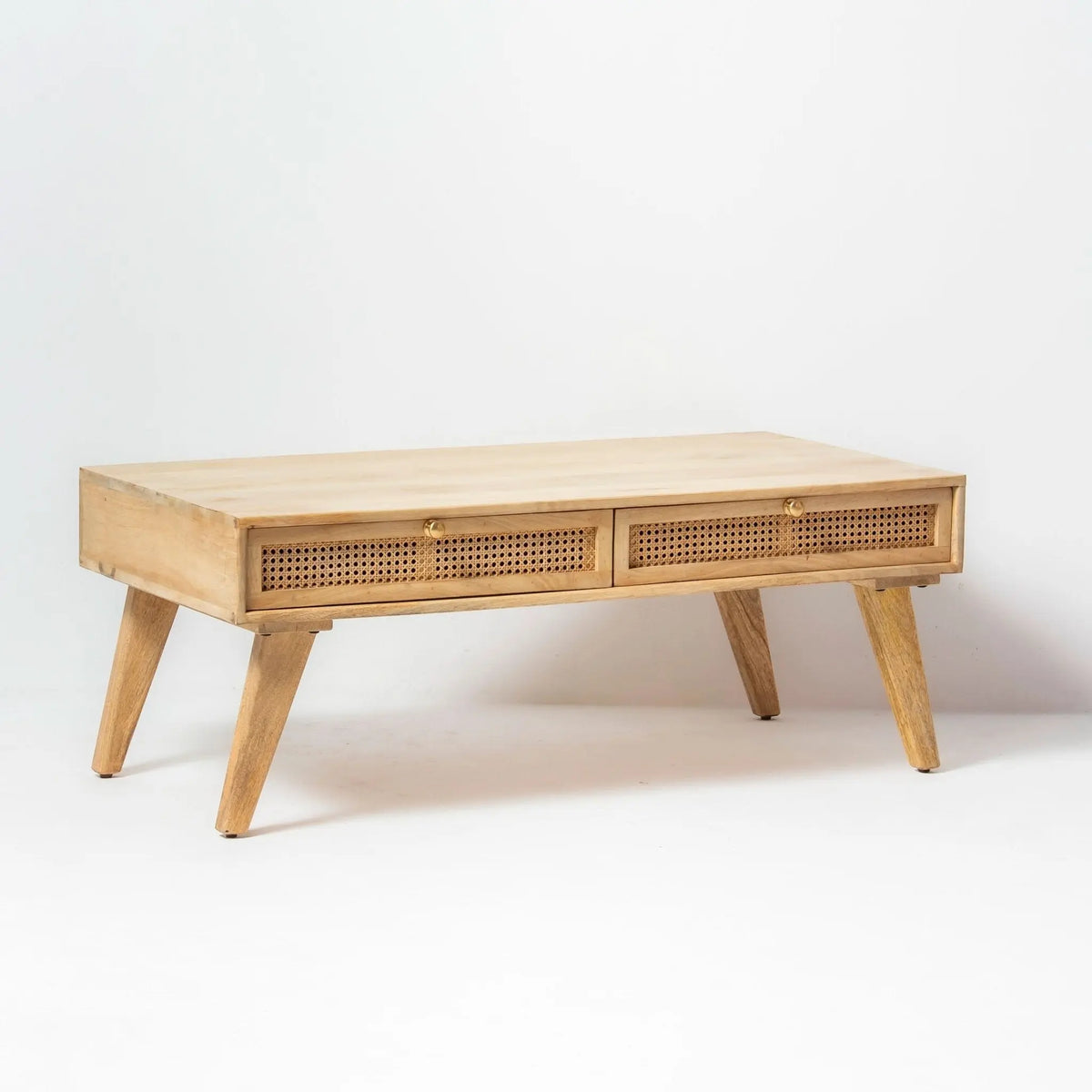CANOVIA CANE TWO DRAWER COFFEE TABLE - Art and craft furniture
