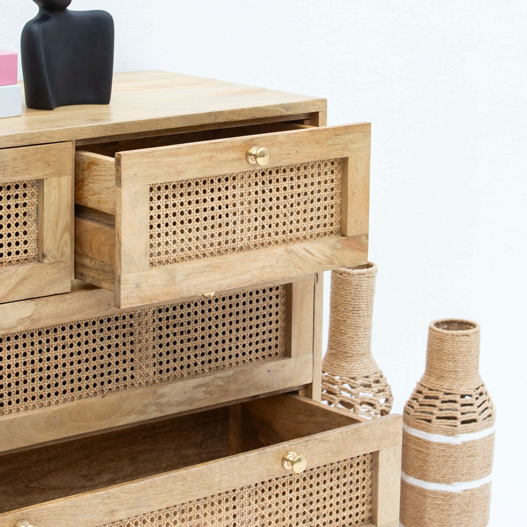 CANOVIA CANE WOODEN DRAWCHEST - Art and craft furniture
