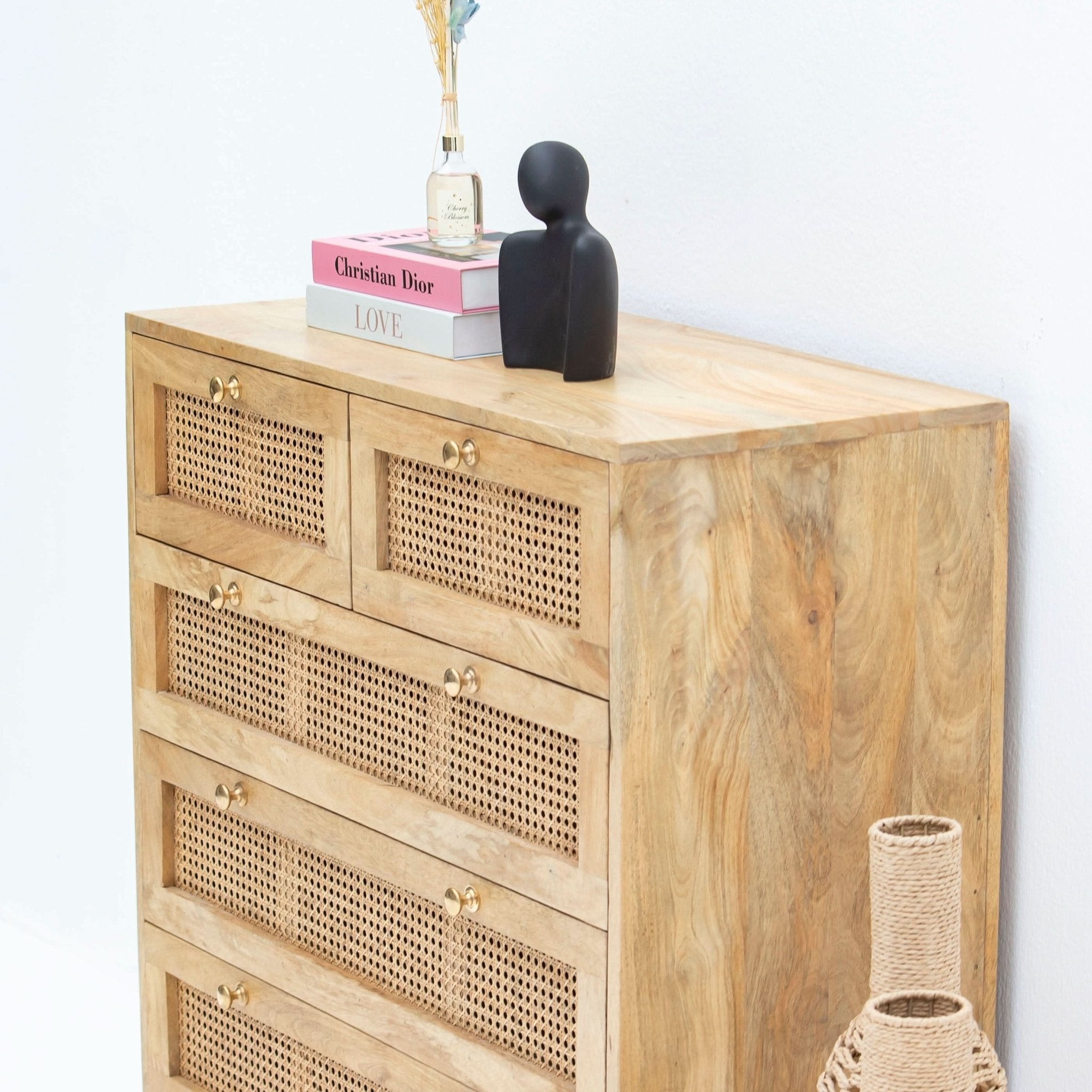 CANOVIA CANE WOODEN DRAWCHEST - Art and craft furniture