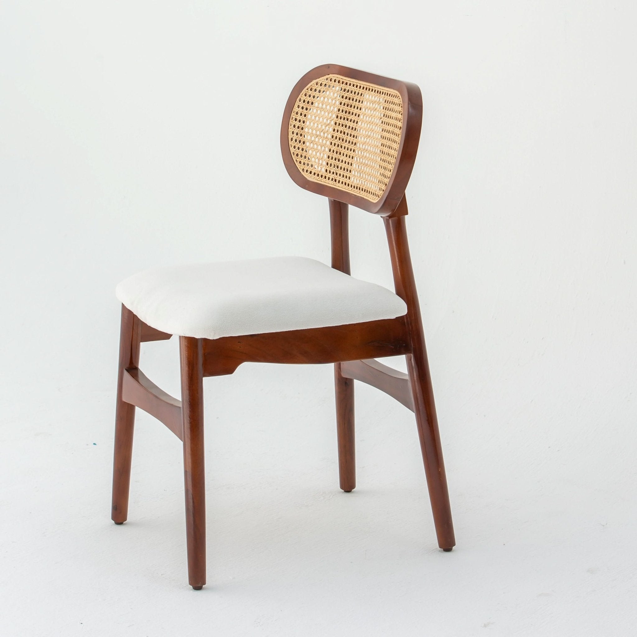 CANOVIA DARK WOOD CANE CHAIR - Art and craft furniture