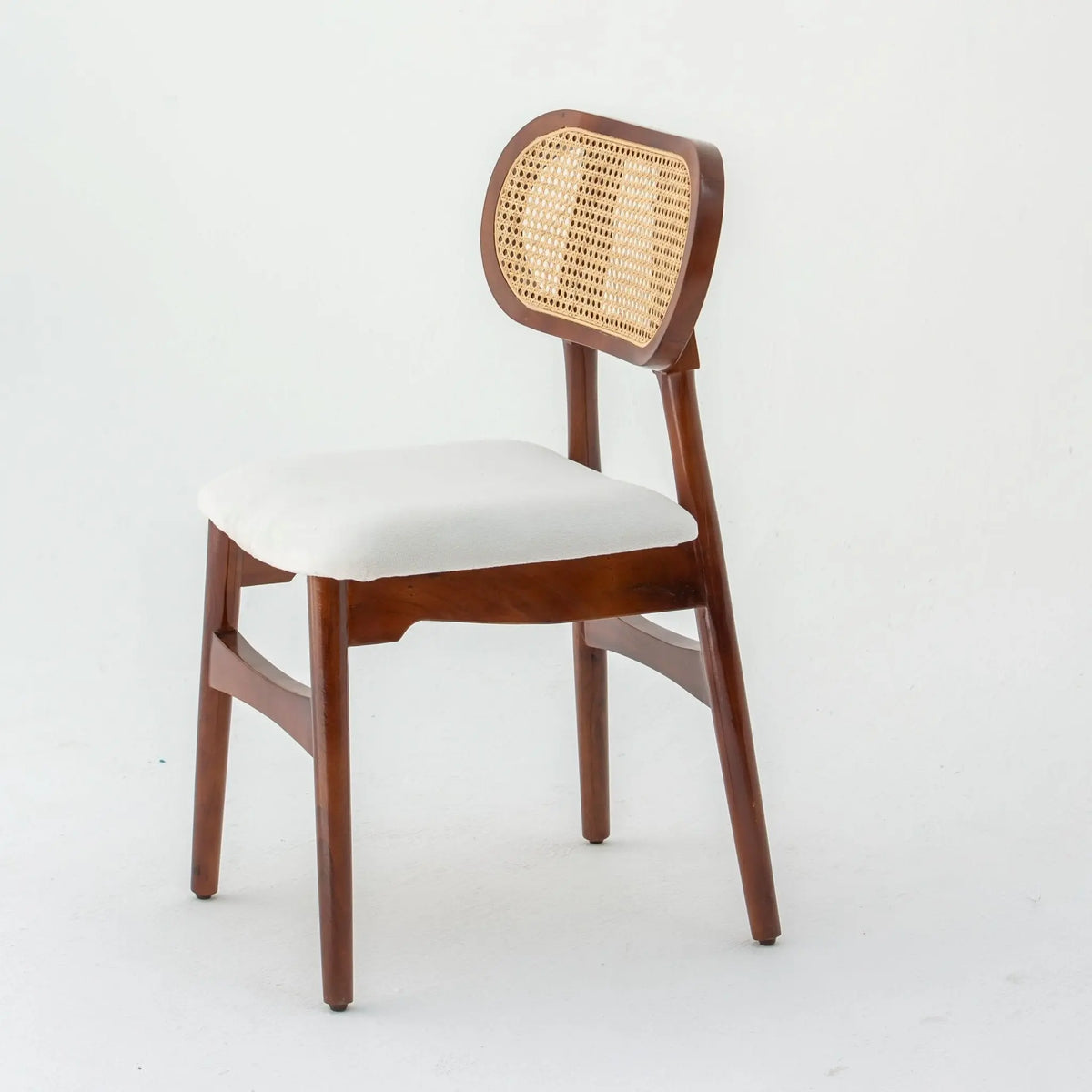 Canovia Dark Wood Cane Chair - Art and craft furniture