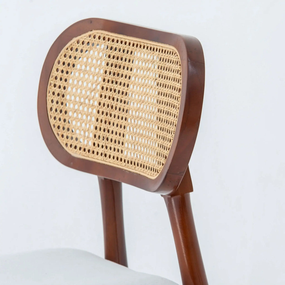Canovia Dark Wood Cane Chair - Art and craft furniture