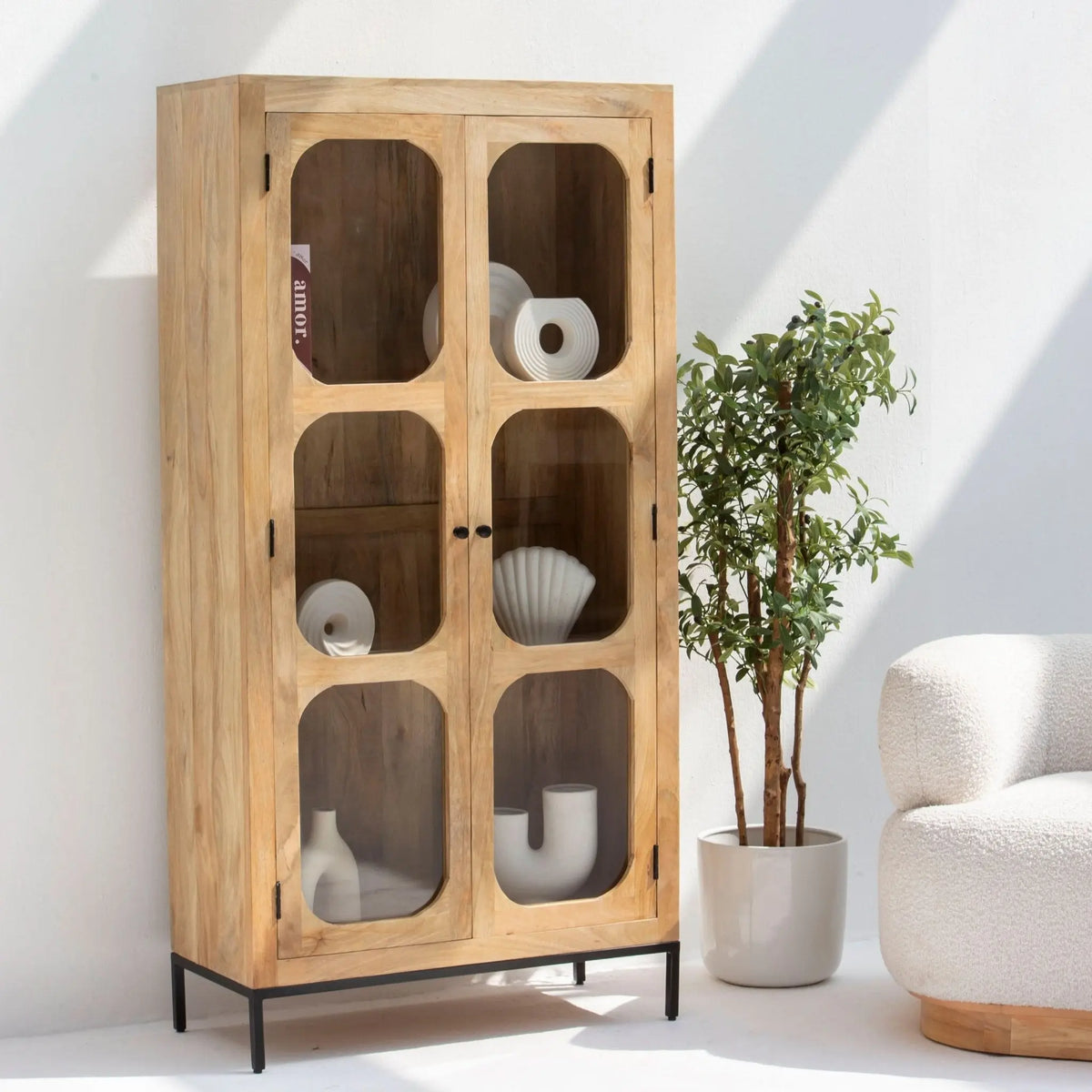 Canovia Glass Door Cabinet - Art and craft furniture