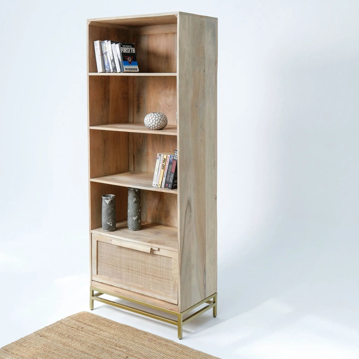Canovia Rattan Mango Bookshelf - Art and craft furniture