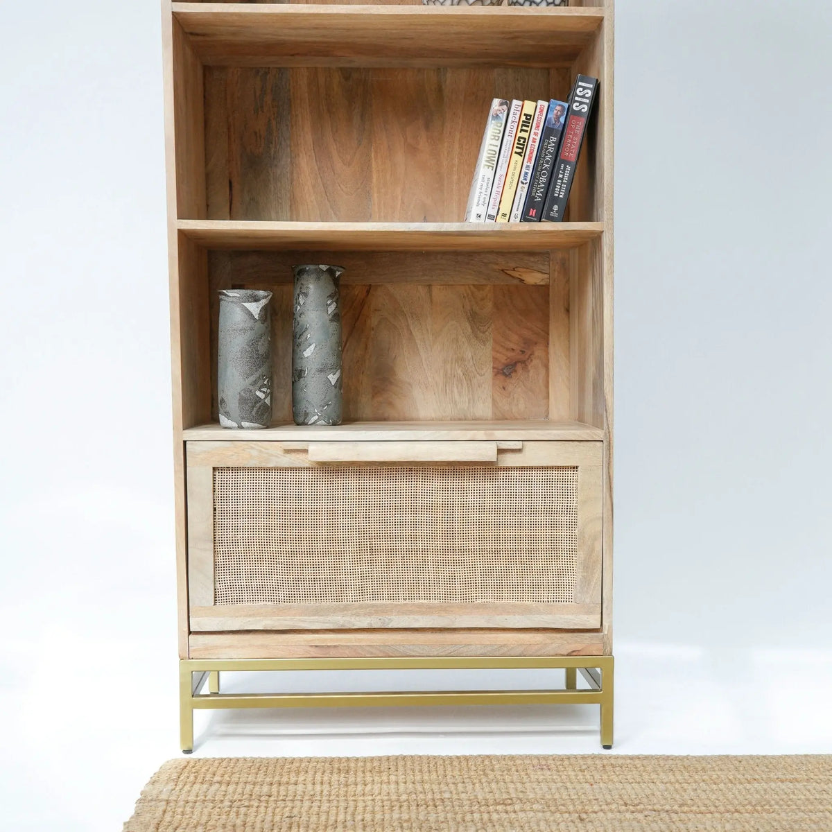 Canovia Rattan Mango Bookshelf - Art and craft furniture