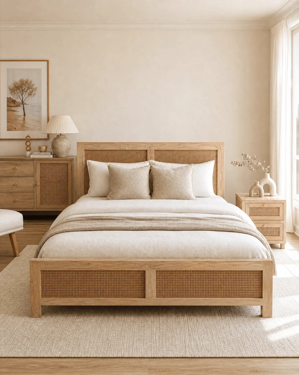 Canovia Rattan Mango Bed - Art and craft furniture