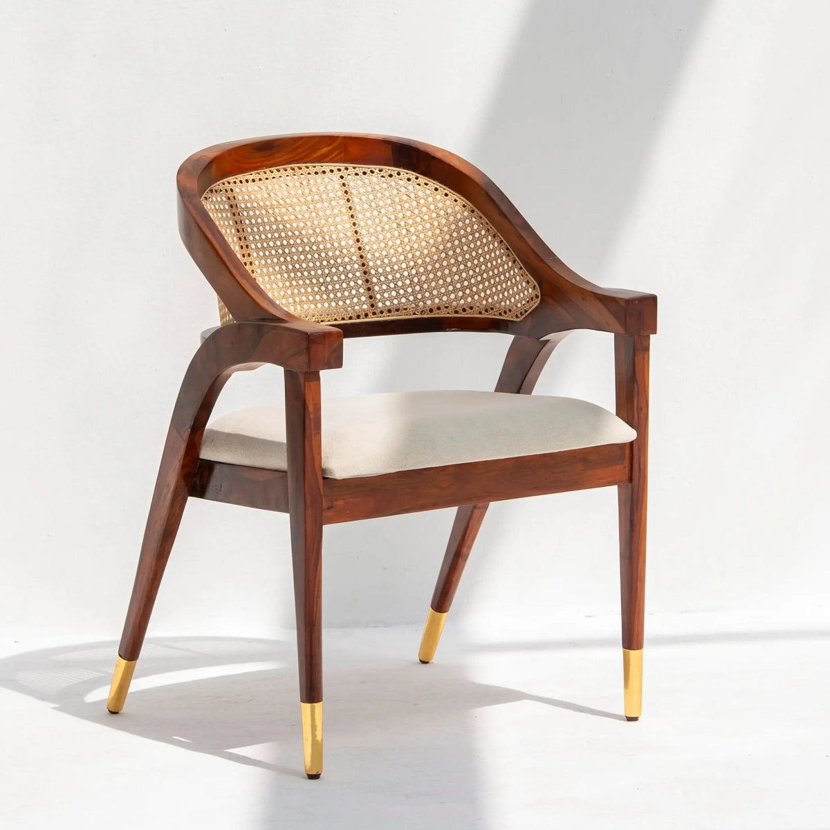Canovia Sheesam Wood Cane Chair - Art and craft furniture
