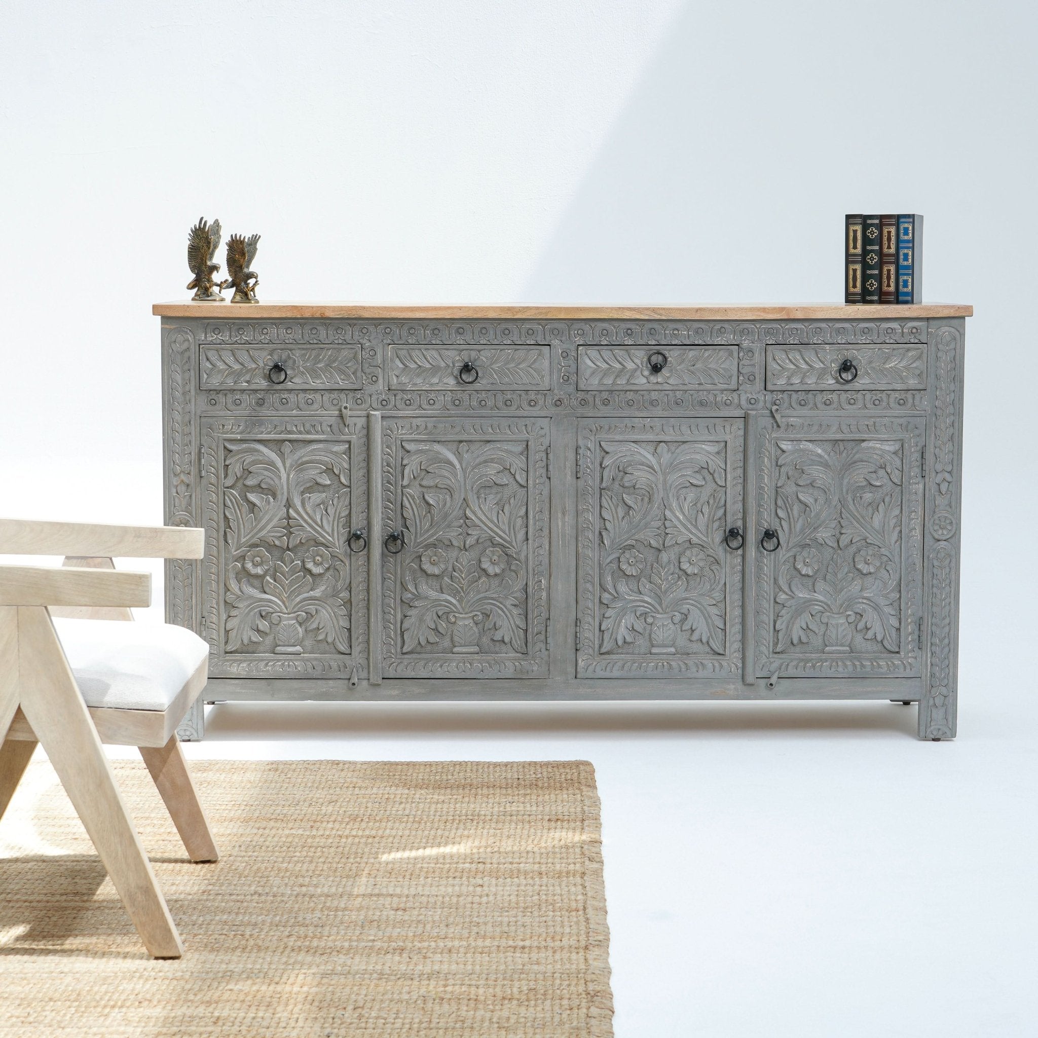 CARVA FOUR DRAW FOUR DRAWER SIDEBOARD - Art and craft furniture