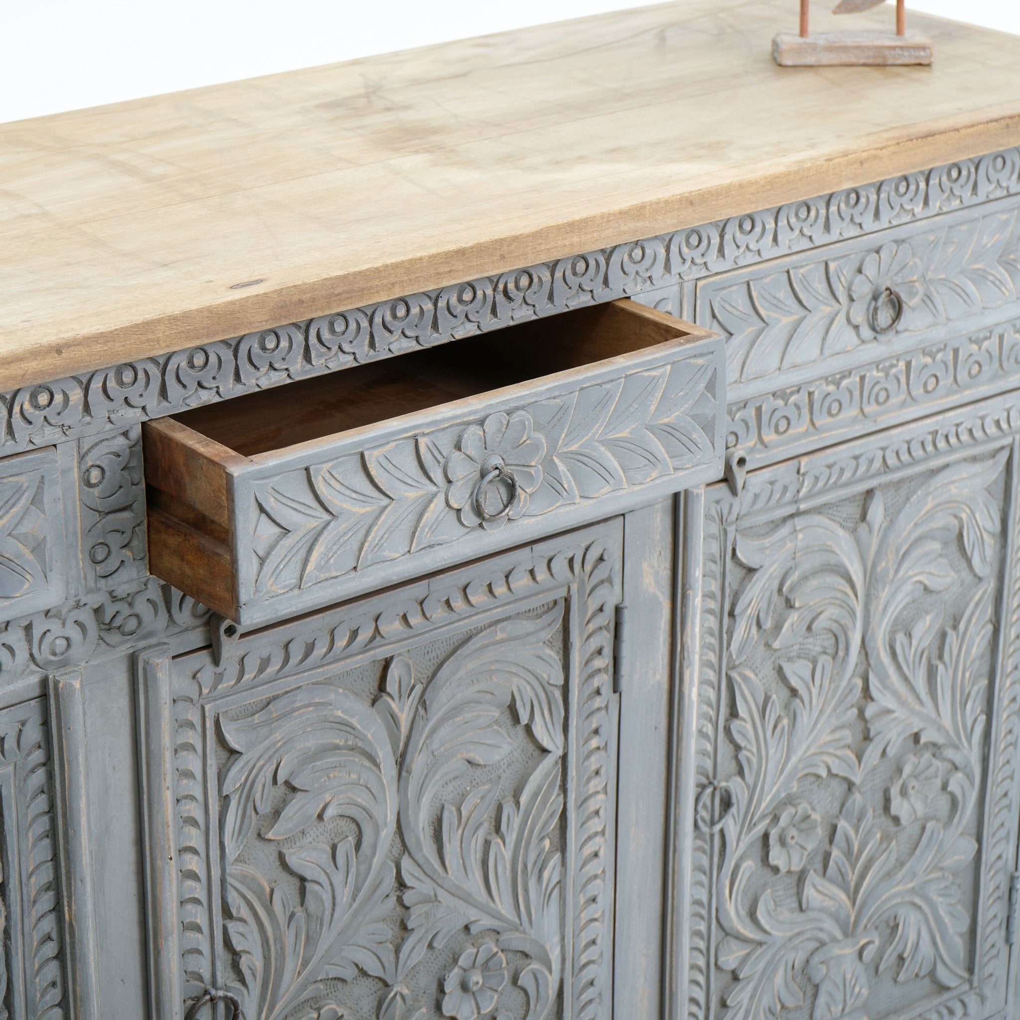 CARVA WOODEN CARVING SIDEBOARD - Art and craft furniture