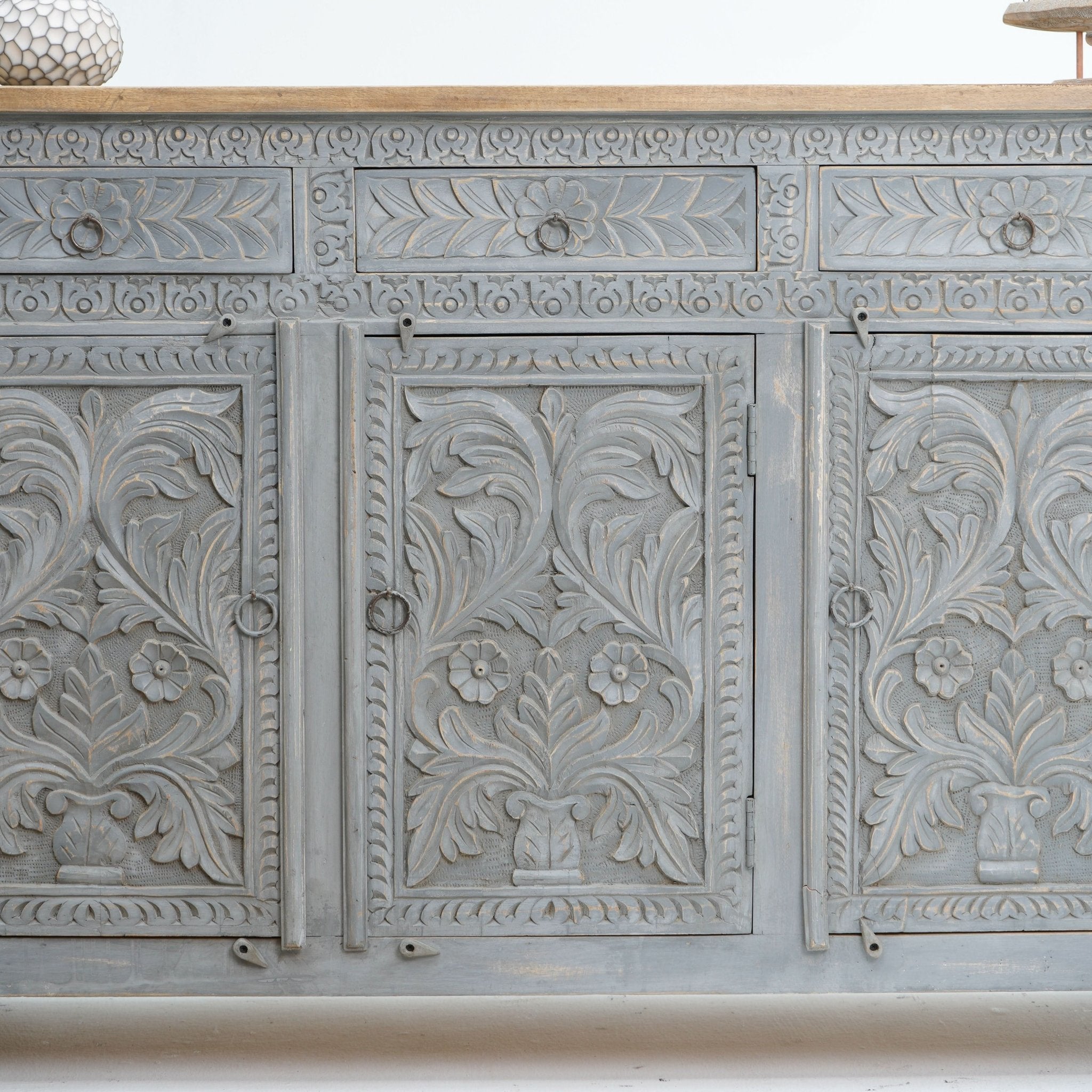 CARVA WOODEN CARVING SIDEBOARD - Art and craft furniture