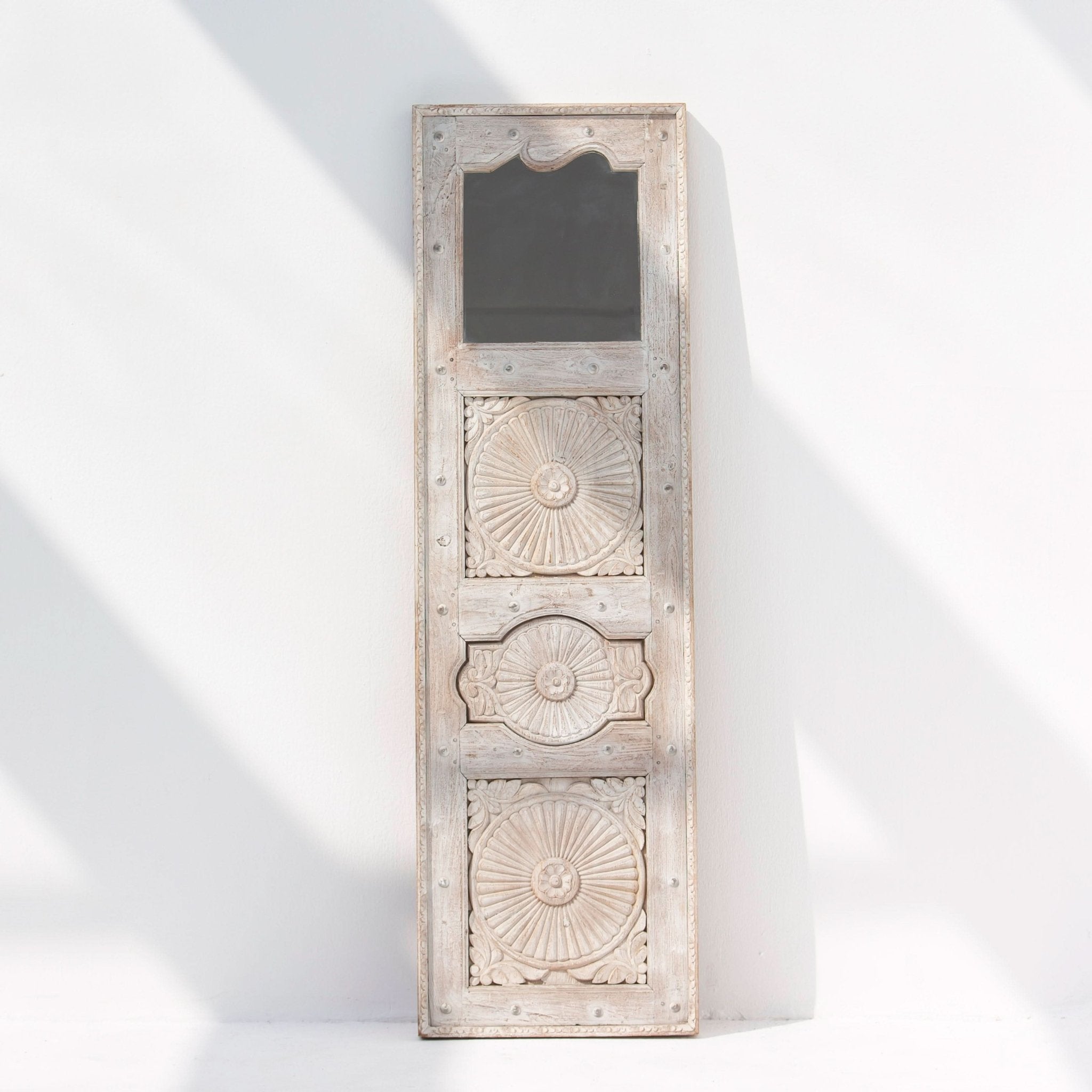 Carved Long Mirror Frame - Art and craft furniture