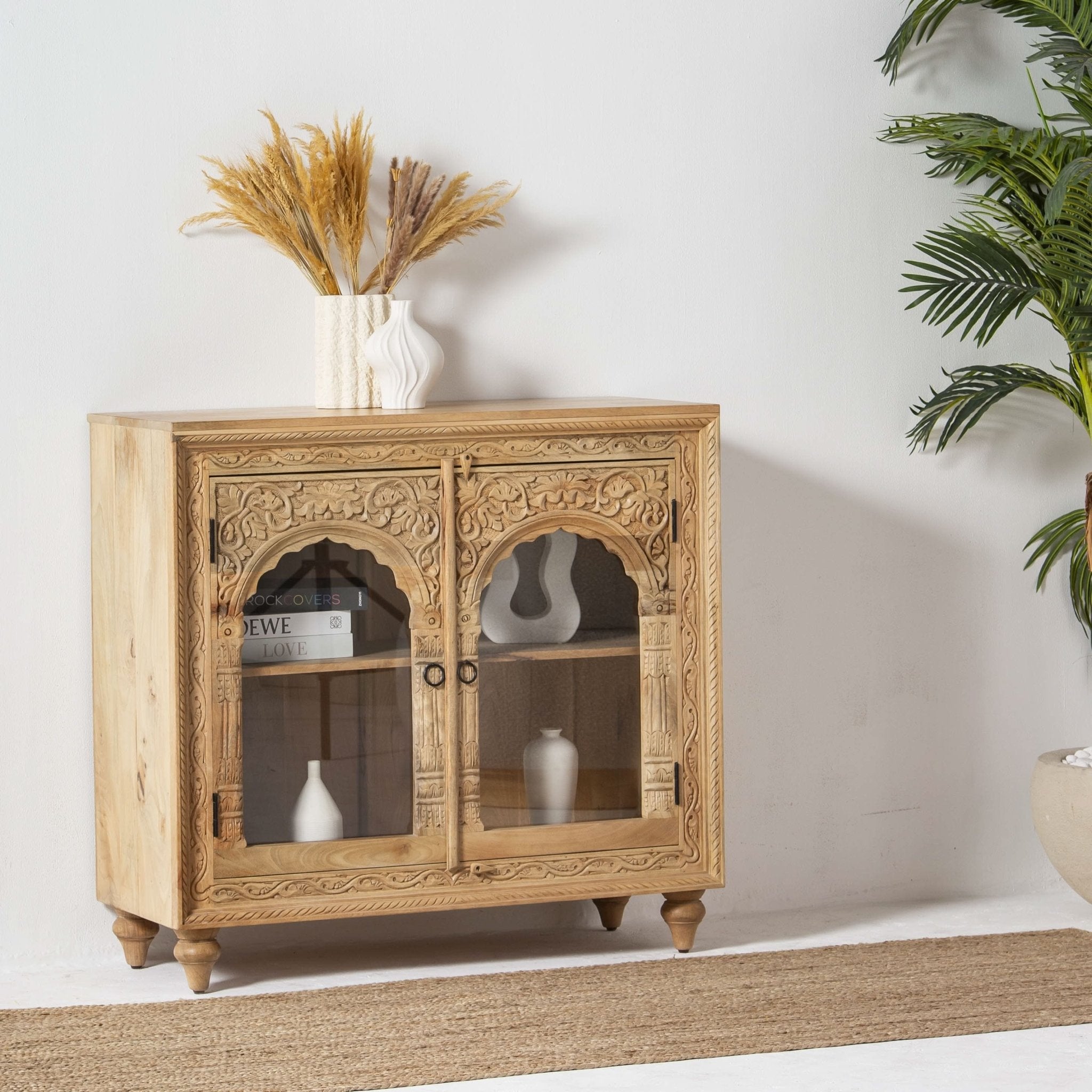CARVED WOODEN SIDEBOARD - Art and craft furniture