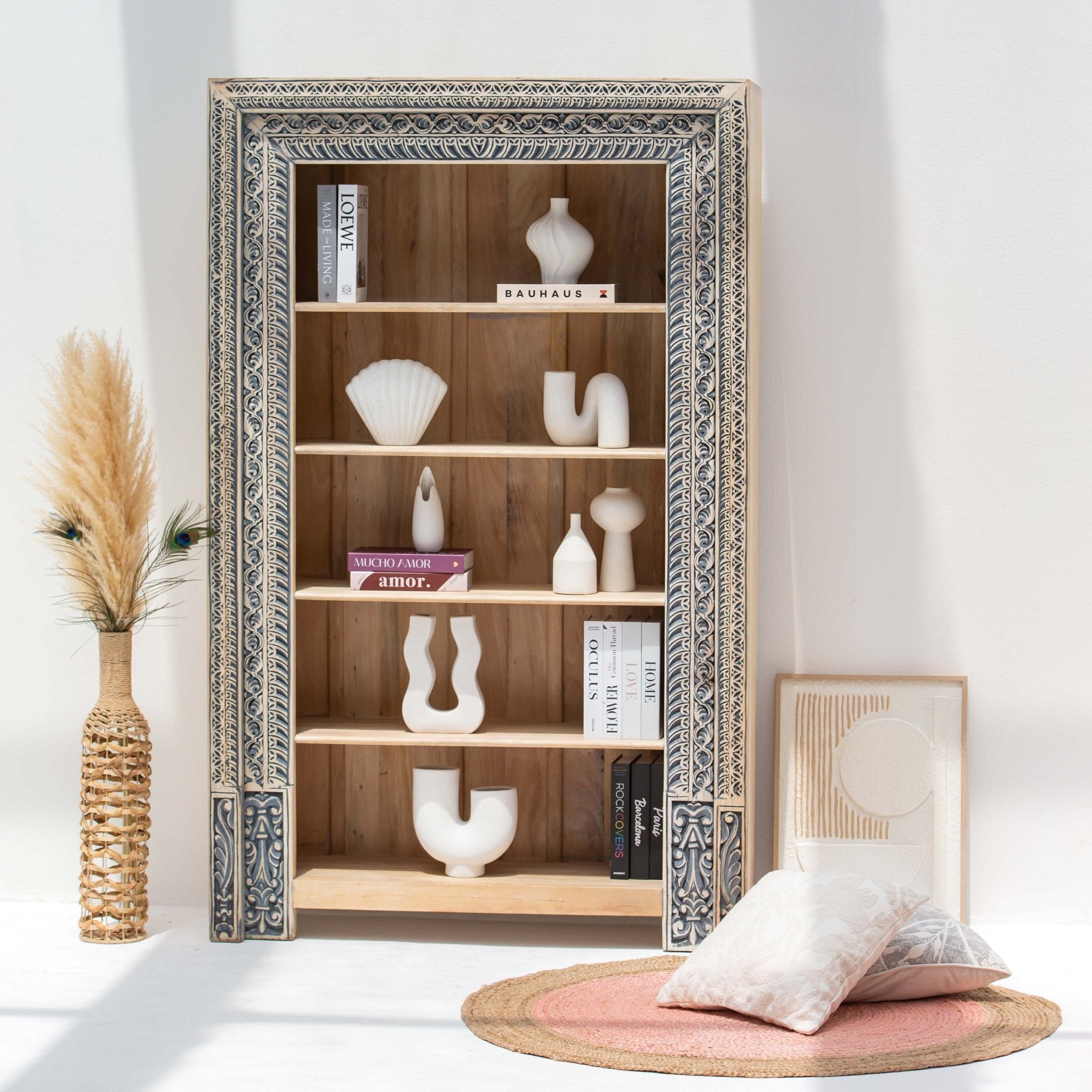 CHARLORE WOODEN BOOKSHELF - Art and craft furniture