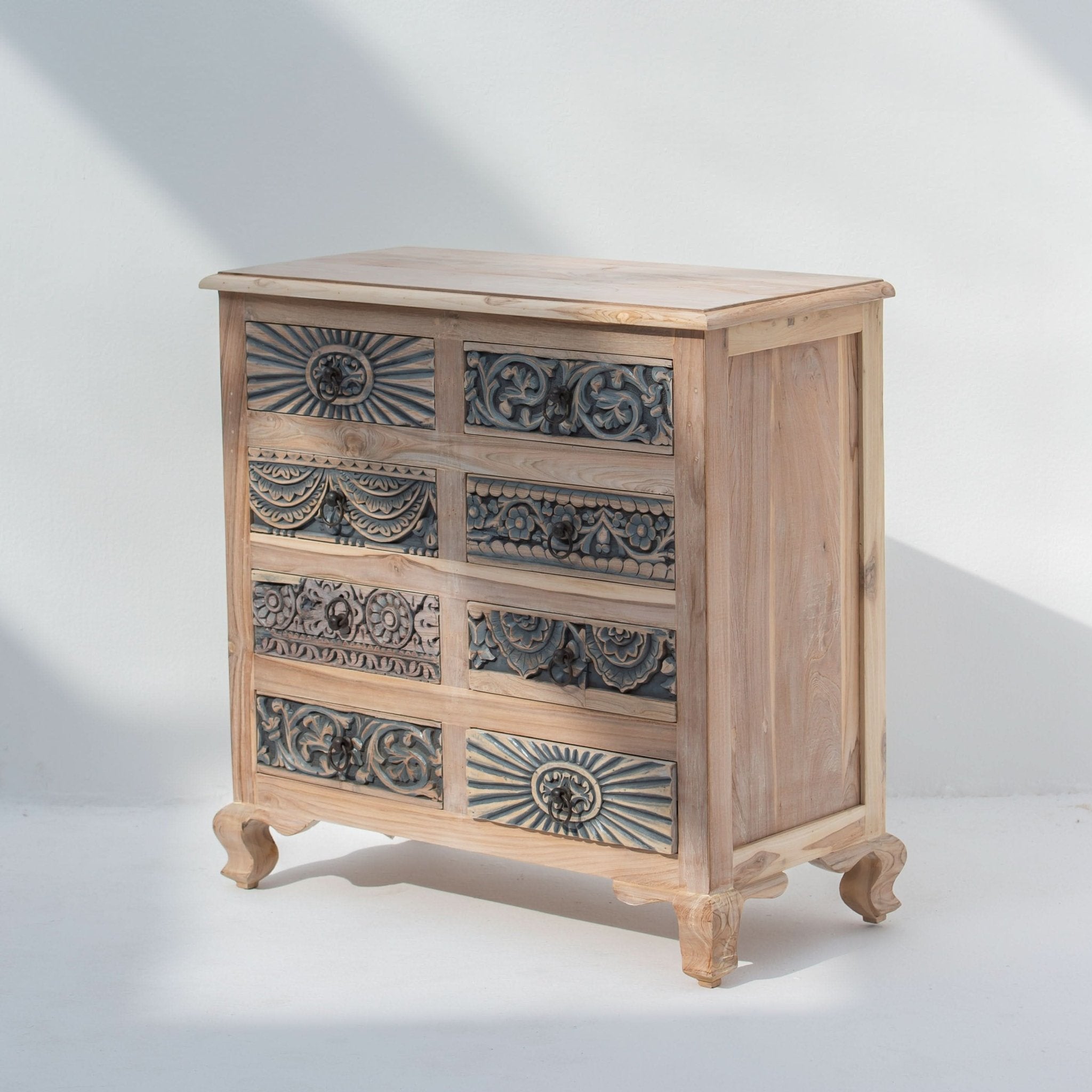 CHARLORE WOODEN EIGHT DRAWER DRAWCHEST - Art and craft furniture
