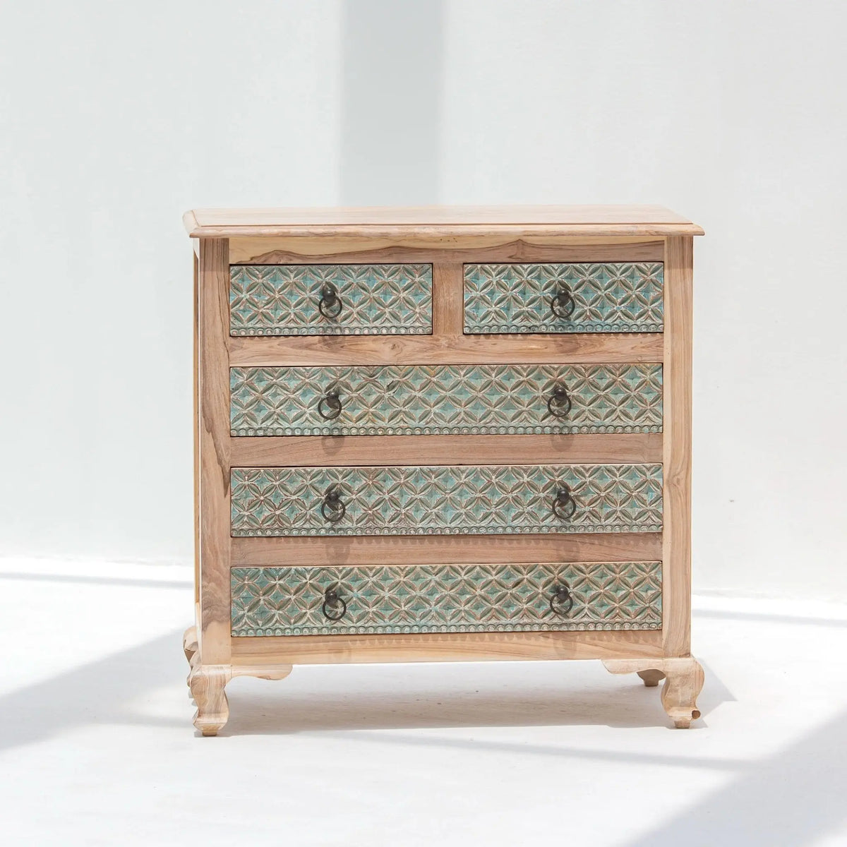 CHARLORE WOODEN FIVE DRAWER DRAWCHEST - Art and craft furniture