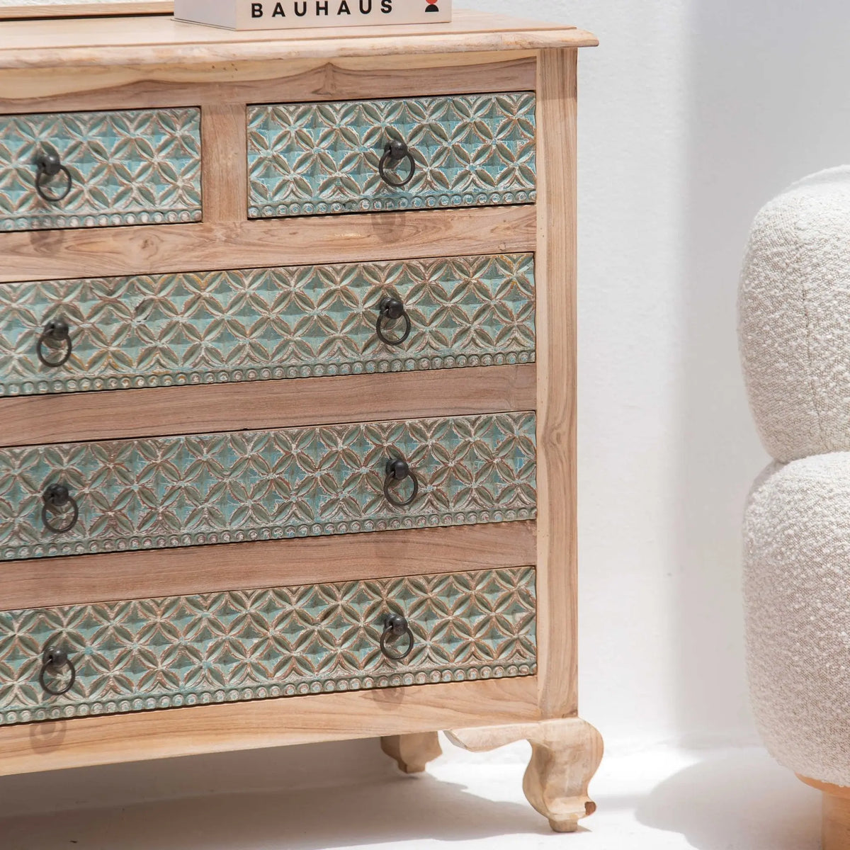 CHARLORE WOODEN FIVE DRAWER DRAWCHEST - Art and craft furniture