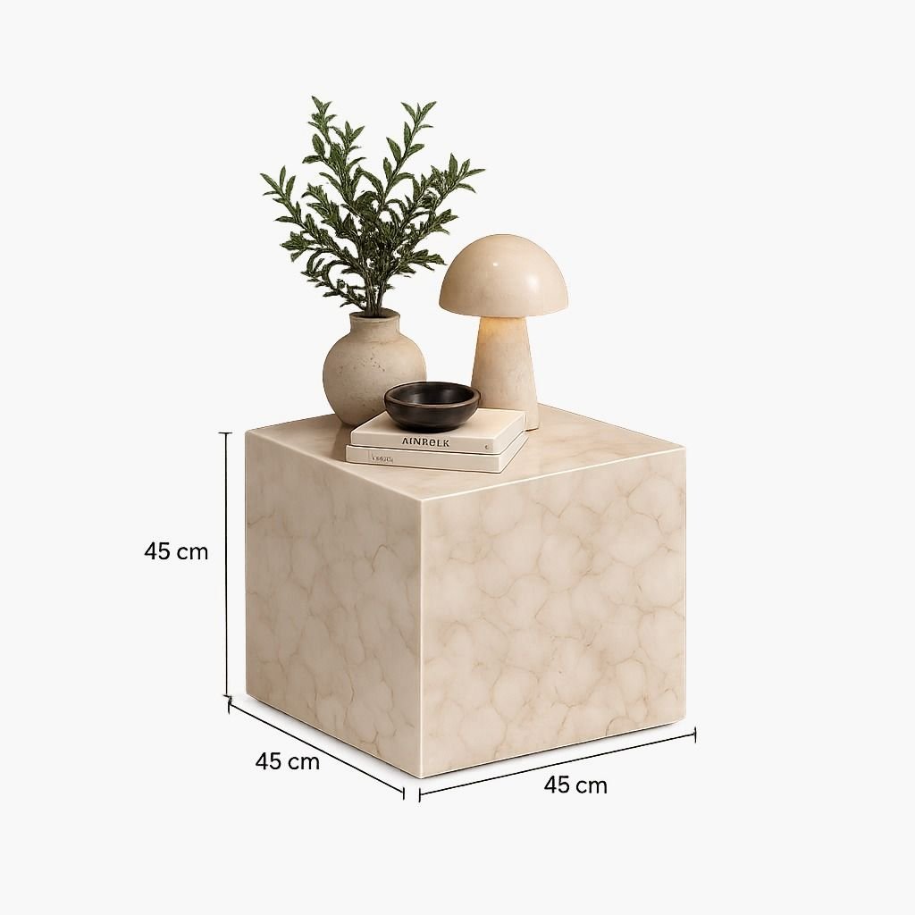 Crema Marble Spider Side Table - Art and craft furniture
