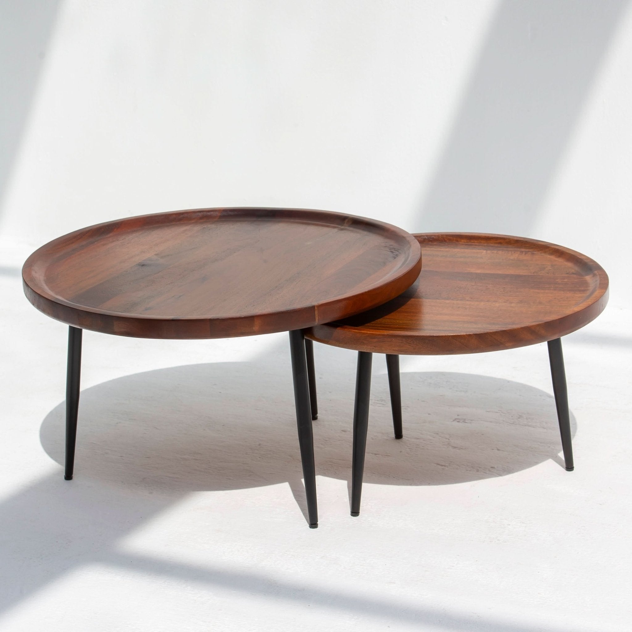 CYRA WOODEN SET OF TWO TABLE - Art and craft furniture