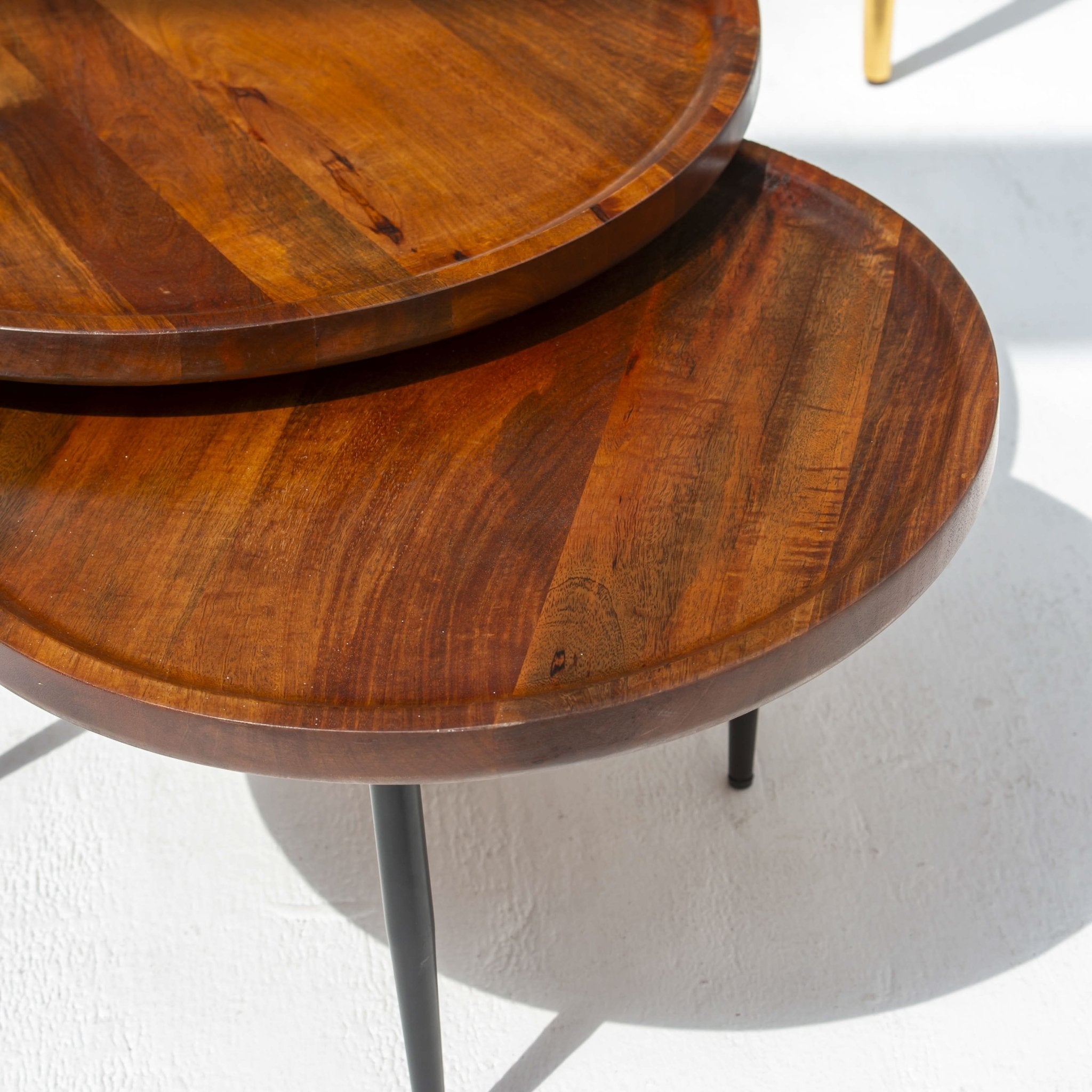 CYRA WOODEN SET OF TWO TABLE - Art and craft furniture