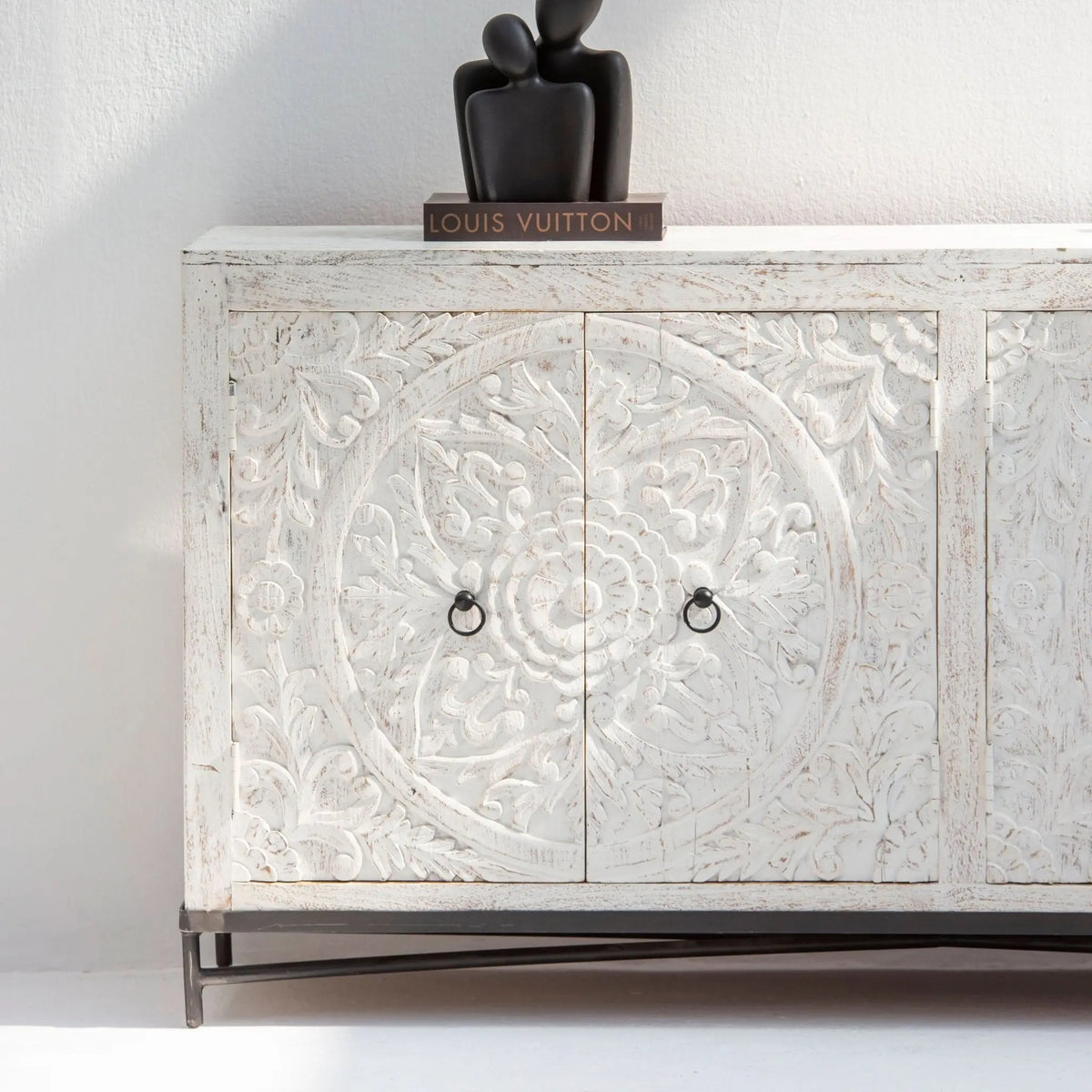 Dabora Carving Wooden Four Door Sideboard - Art and craft furniture