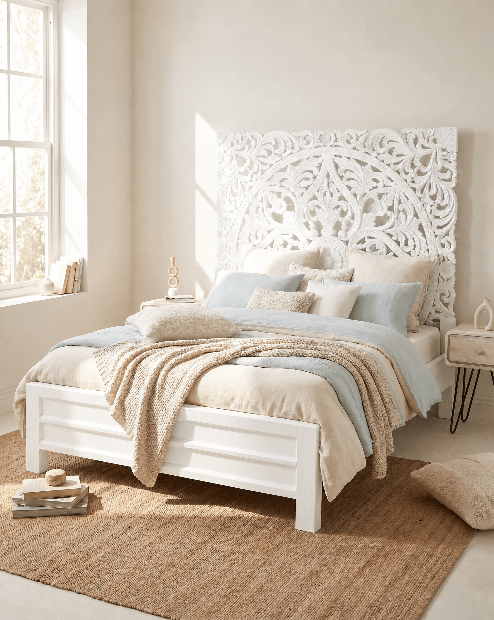 DABORA PANEL QUEEN SIZE BED - Art and craft furniture