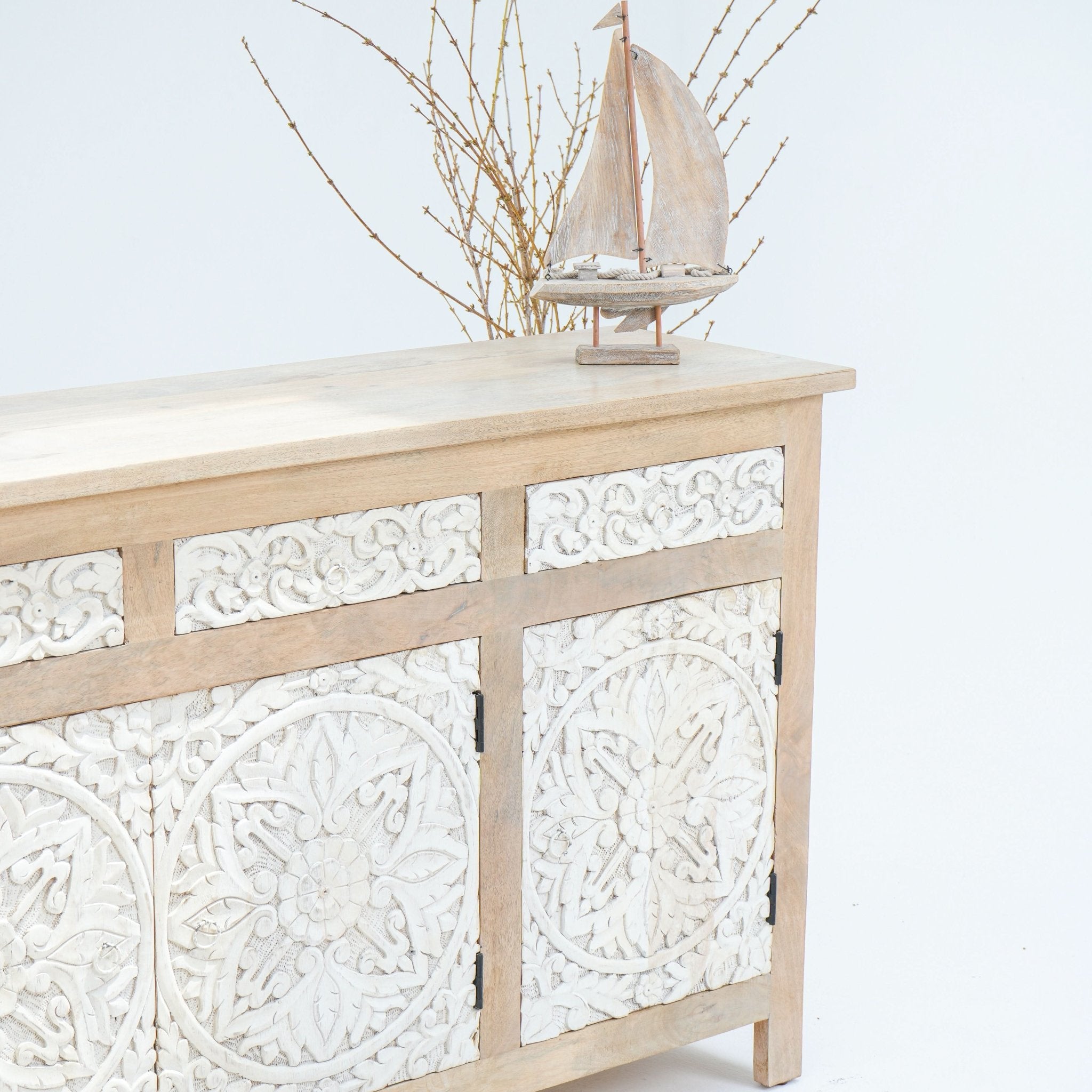 DABORA THREE DOOR THREE DRAWER SIDEBOARD - Art and craft furniture