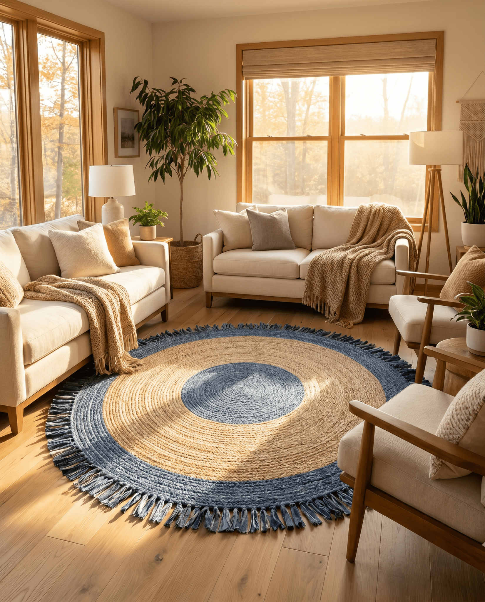 DANIM COAST JUTE HANDMADE RUG - Art and craft furniture