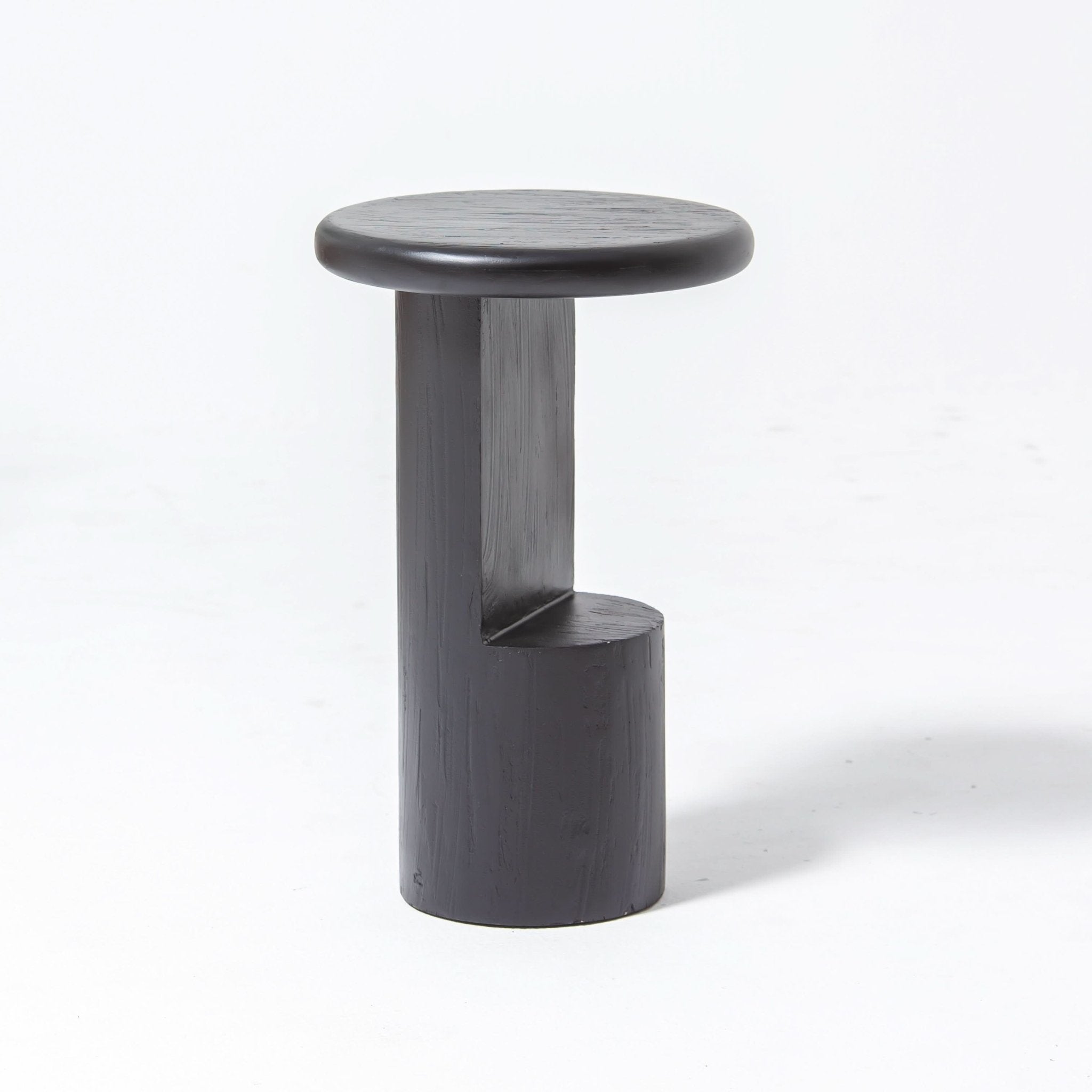 DANISH BLACK SIDE TABLE - Art and craft furniture