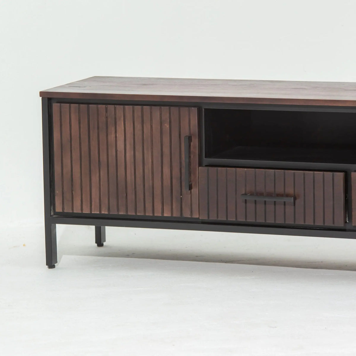DANISH-LINING TWO DOOR TWO DRAWER TV STAND - Art and craft furniture