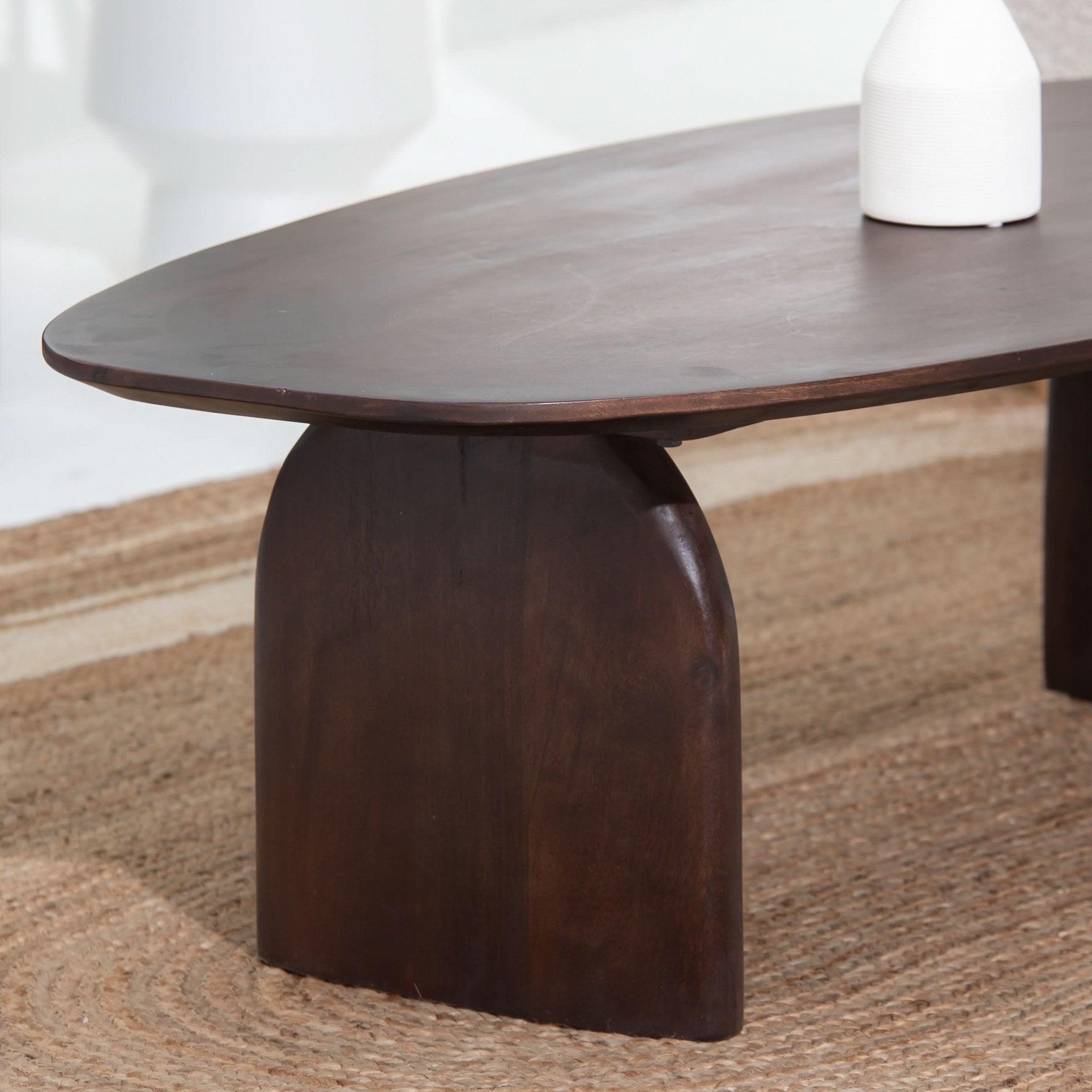 DANISH OVAL SHAPE COFFEE TABLE - Art and craft furniture