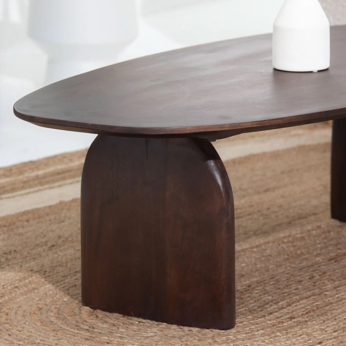 DANISH OVAL SHAPE COFFEE TABLE - Art and craft furniture