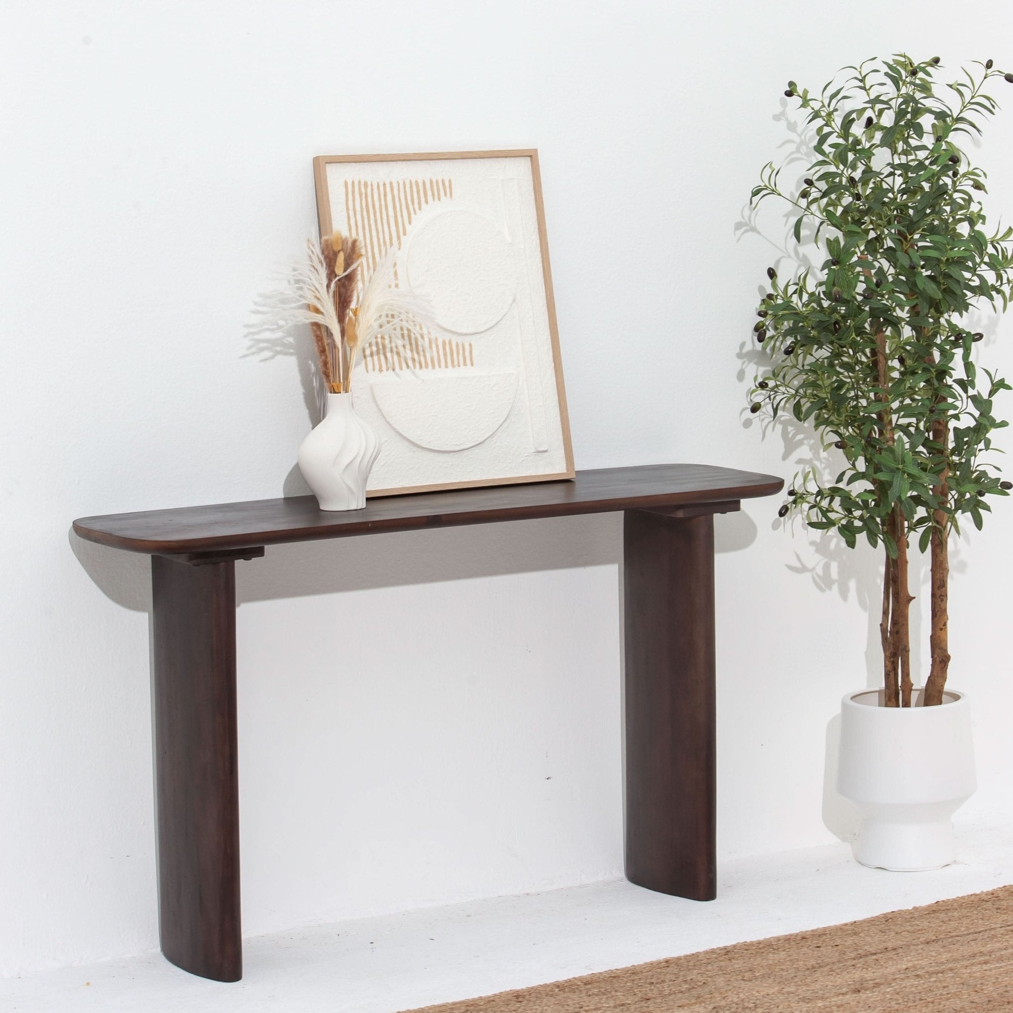 DANISH WOODEN CONSOLE TABLE - Art and craft furniture