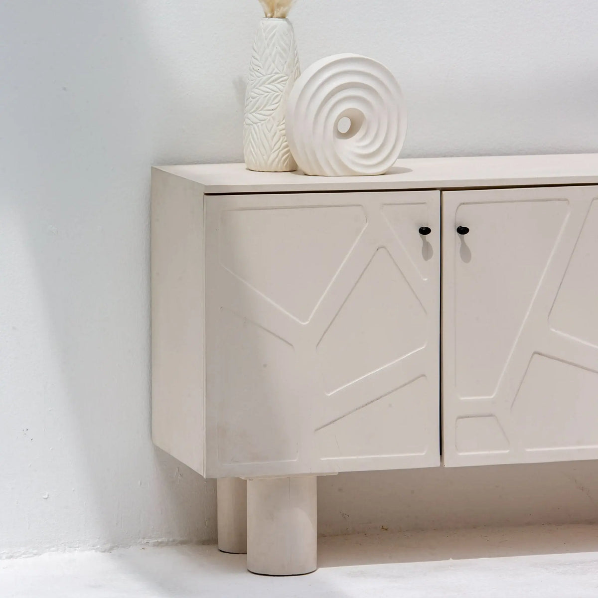 DANISH WOODEN THREE DOOR SIDEBOARD - Art and craft furniture