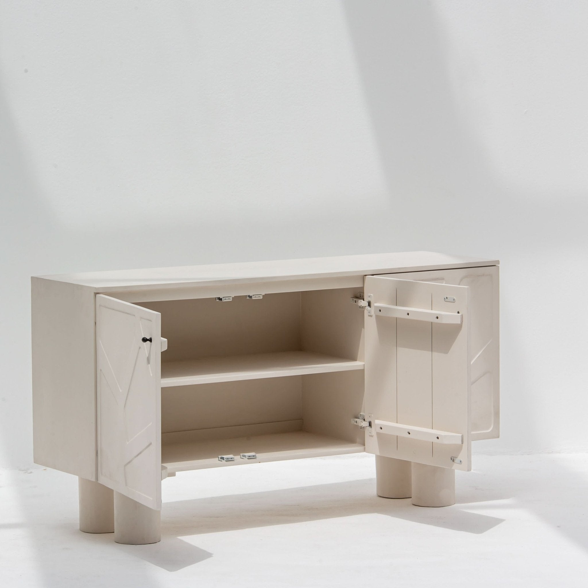DANISH WOODEN THREE DOOR SIDEBOARD - Art and craft furniture