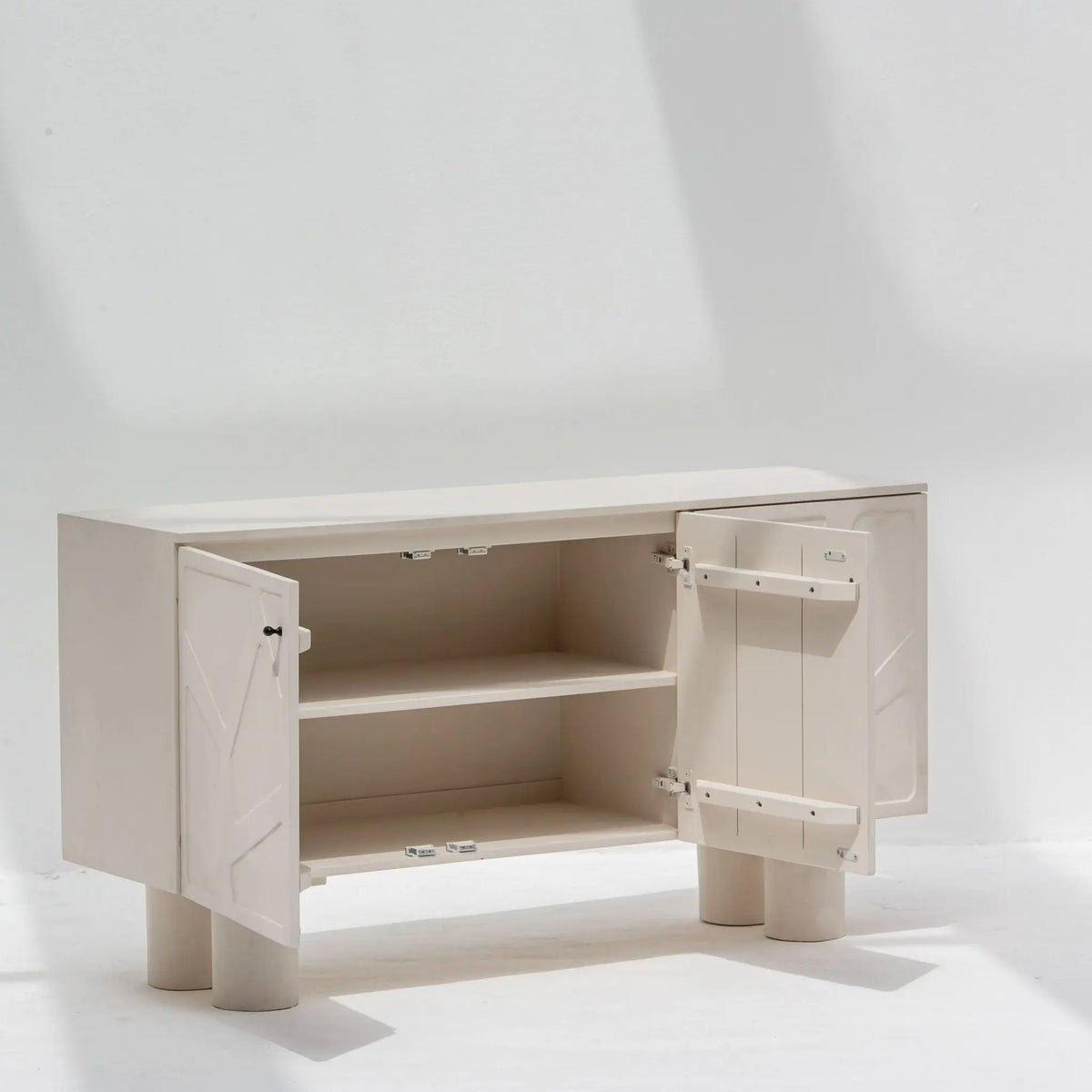 DANISH WOODEN THREE DOOR SIDEBOARD - Art and craft furniture