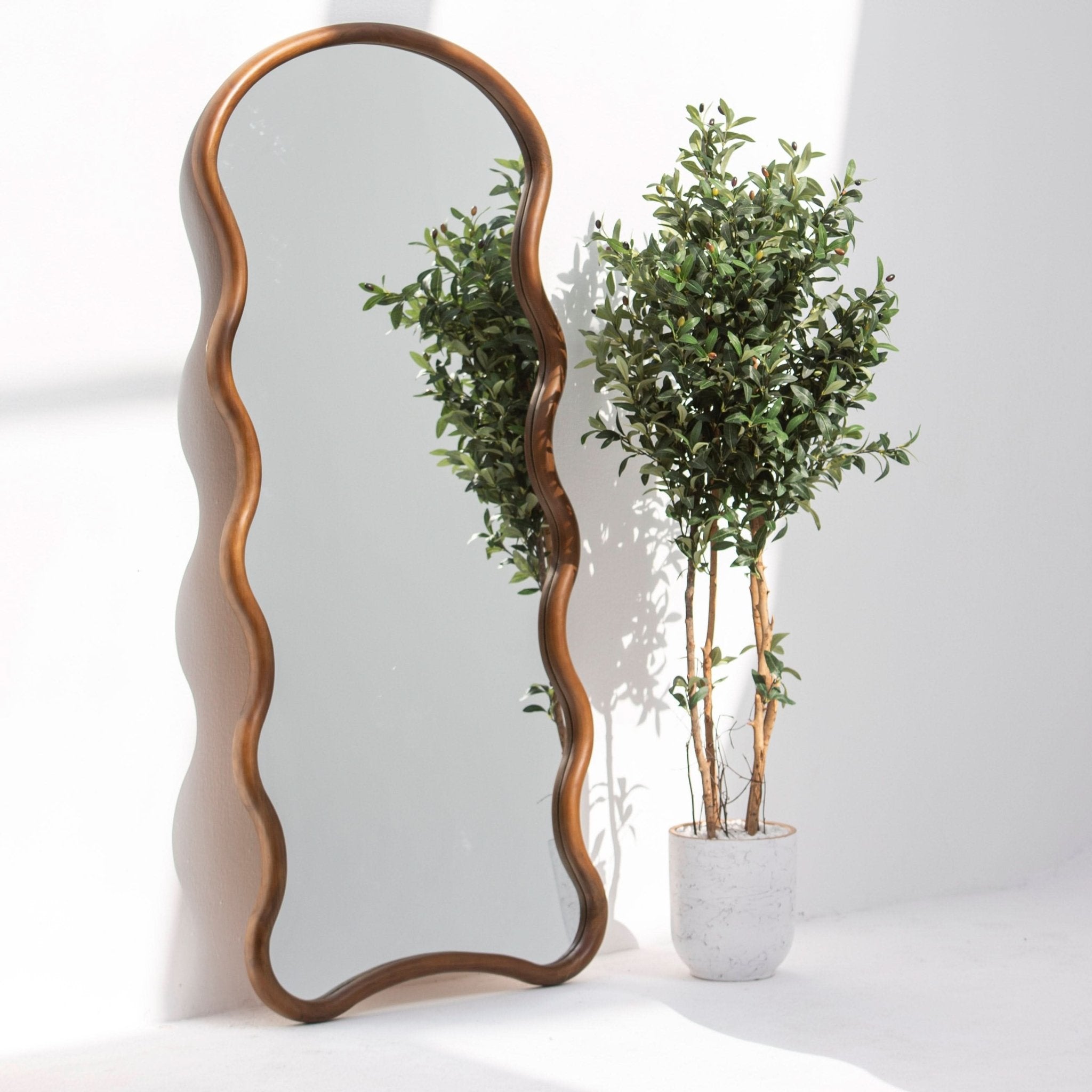 DARWIN CURVE WOODEN MIRROR FRAME - Art and craft furniture