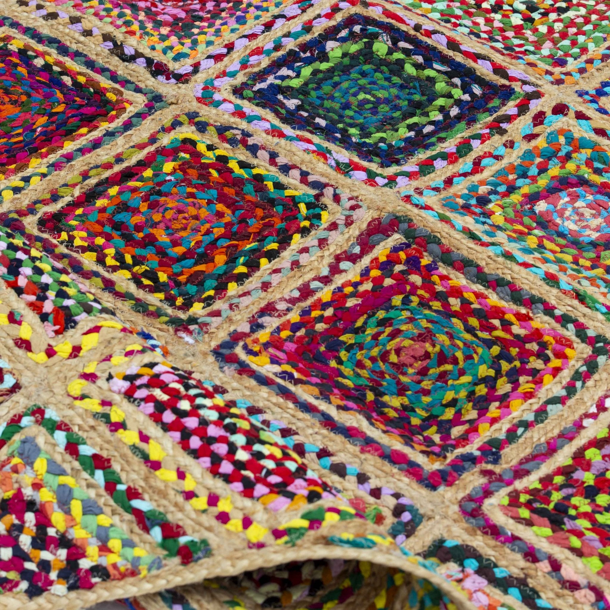 DIAMOND JUTE & CHINDI HANDMADE RUG - Art and craft furniture