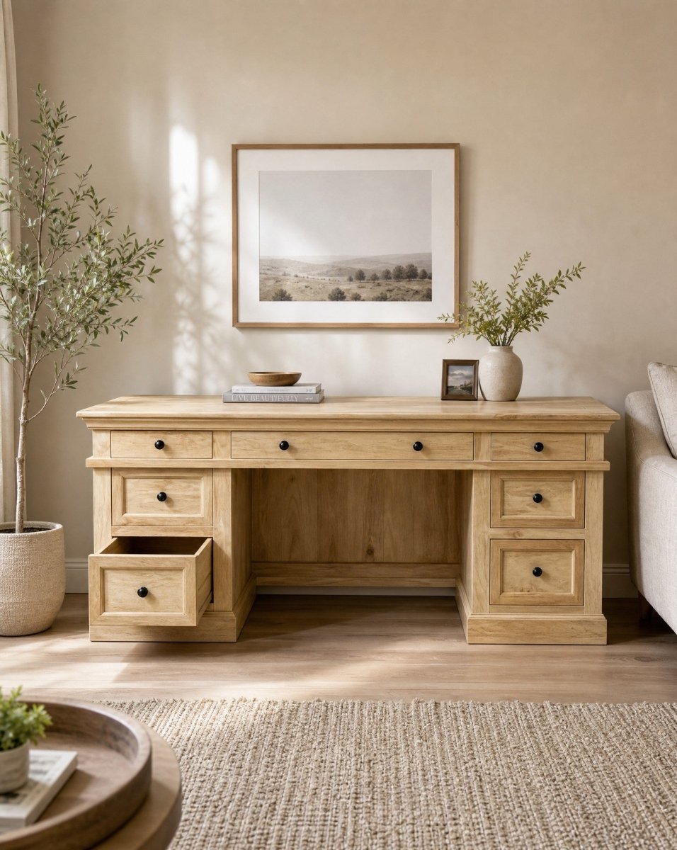 Elaris Wooden Classic Desk - Art and craft furniture