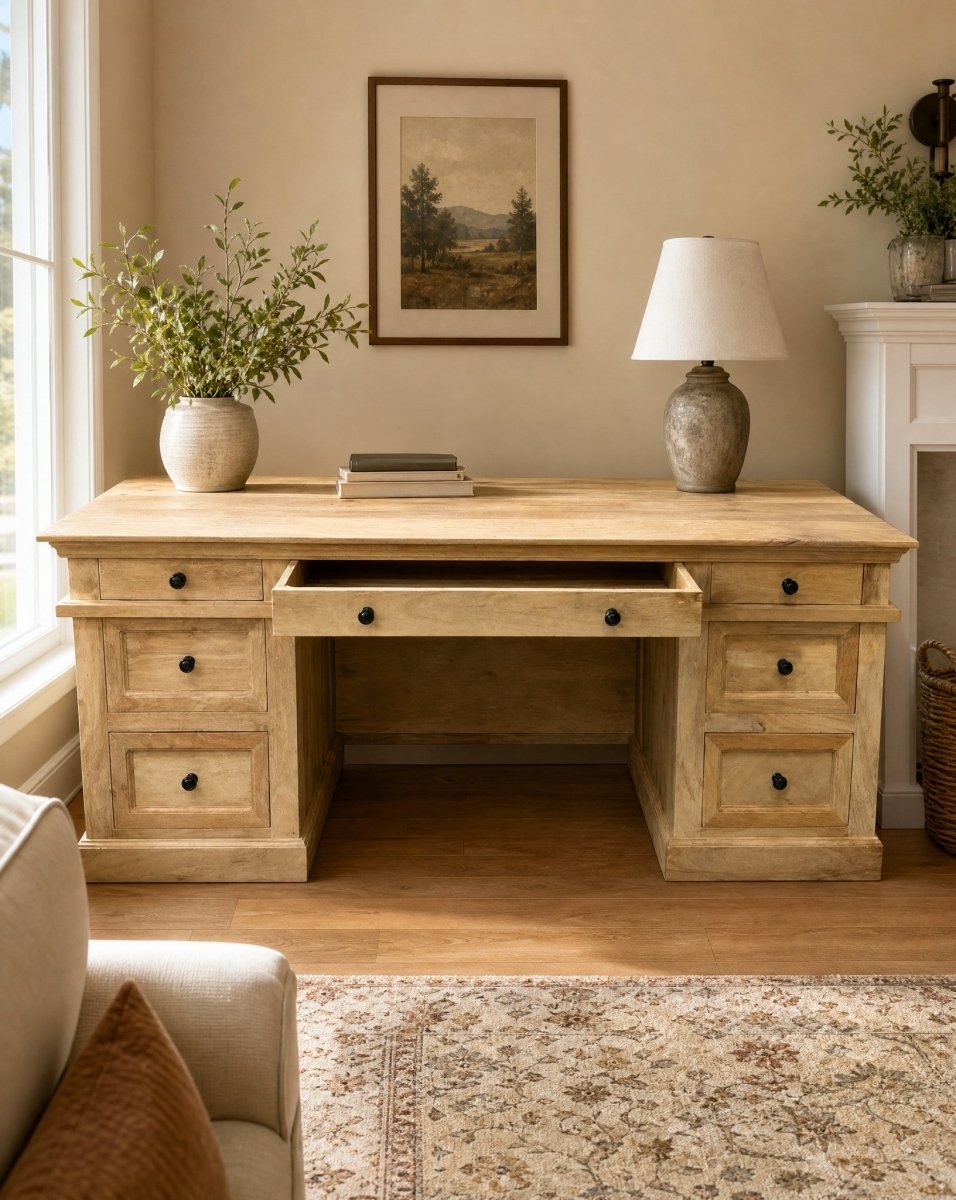 Elaris Wooden Classic Desk - Art and craft furniture
