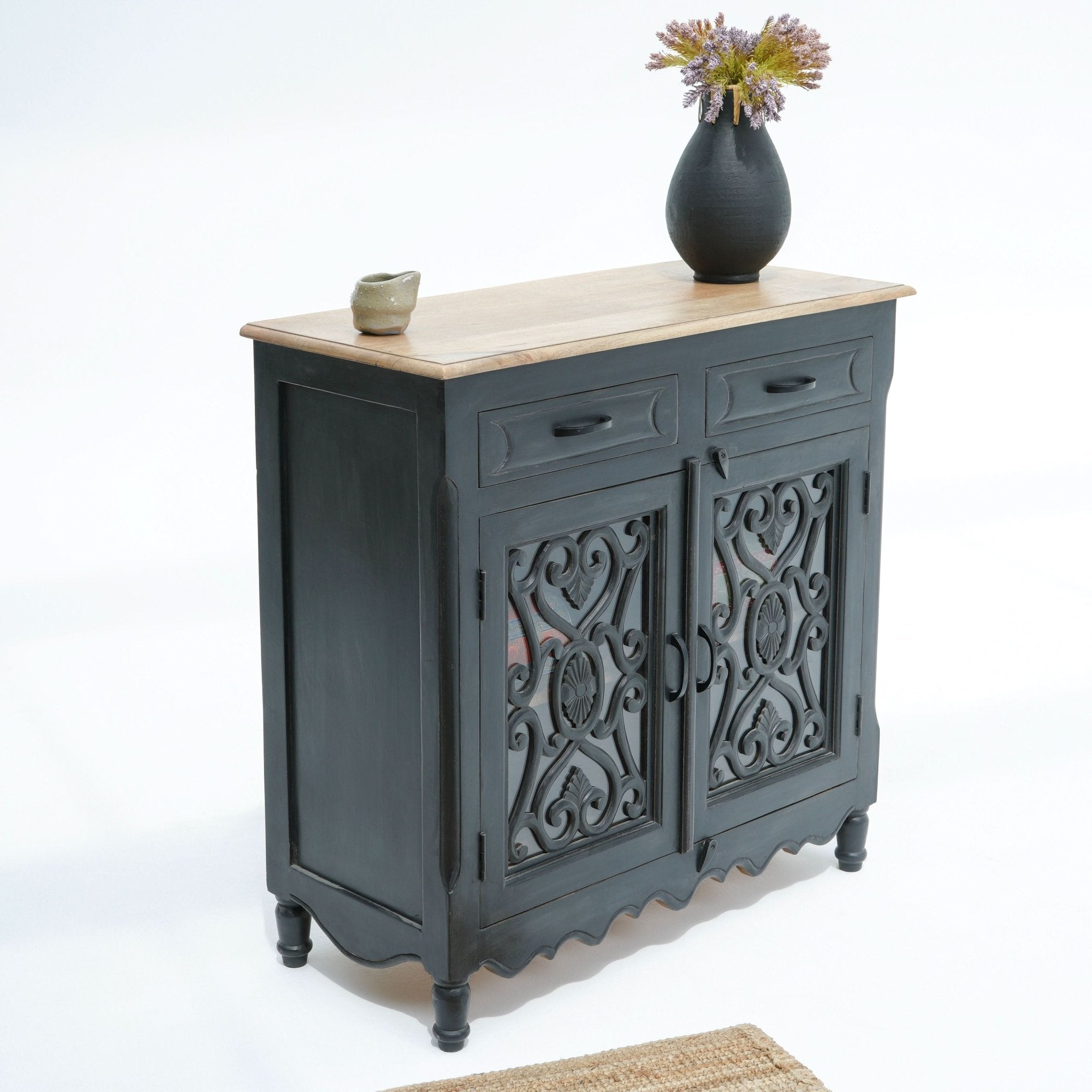 ELEGANCE GLASS DOOR SIDEBOARD - Art and craft furniture