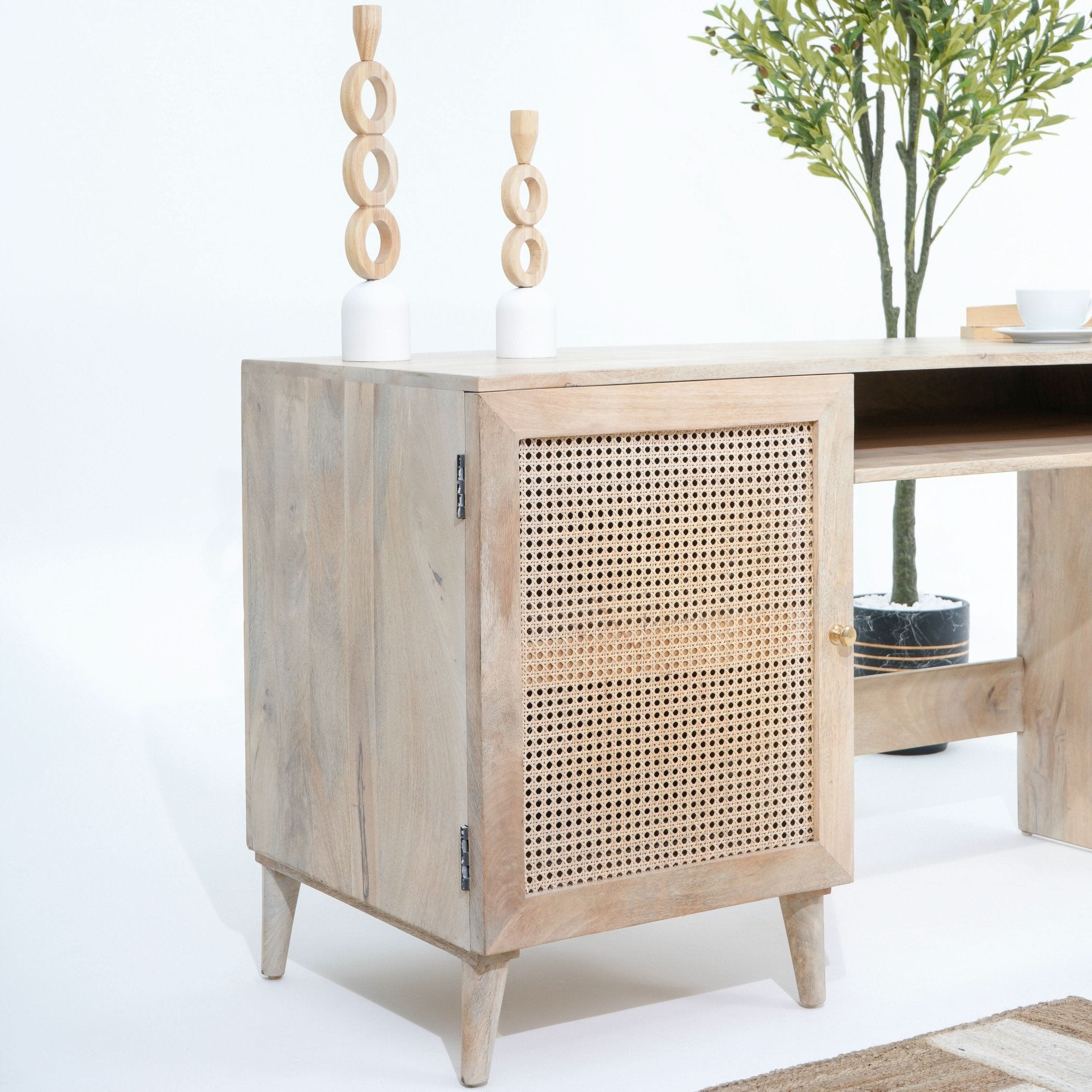 ELEVATE CANE STUDY DESK - Art and craft furniture