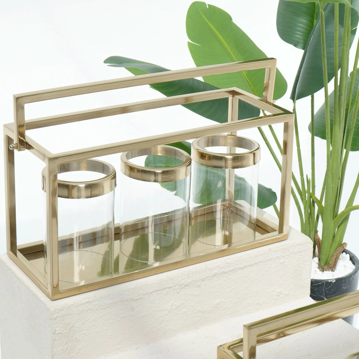 Horizon Trio Glass Lantern - Art and craft furniture
