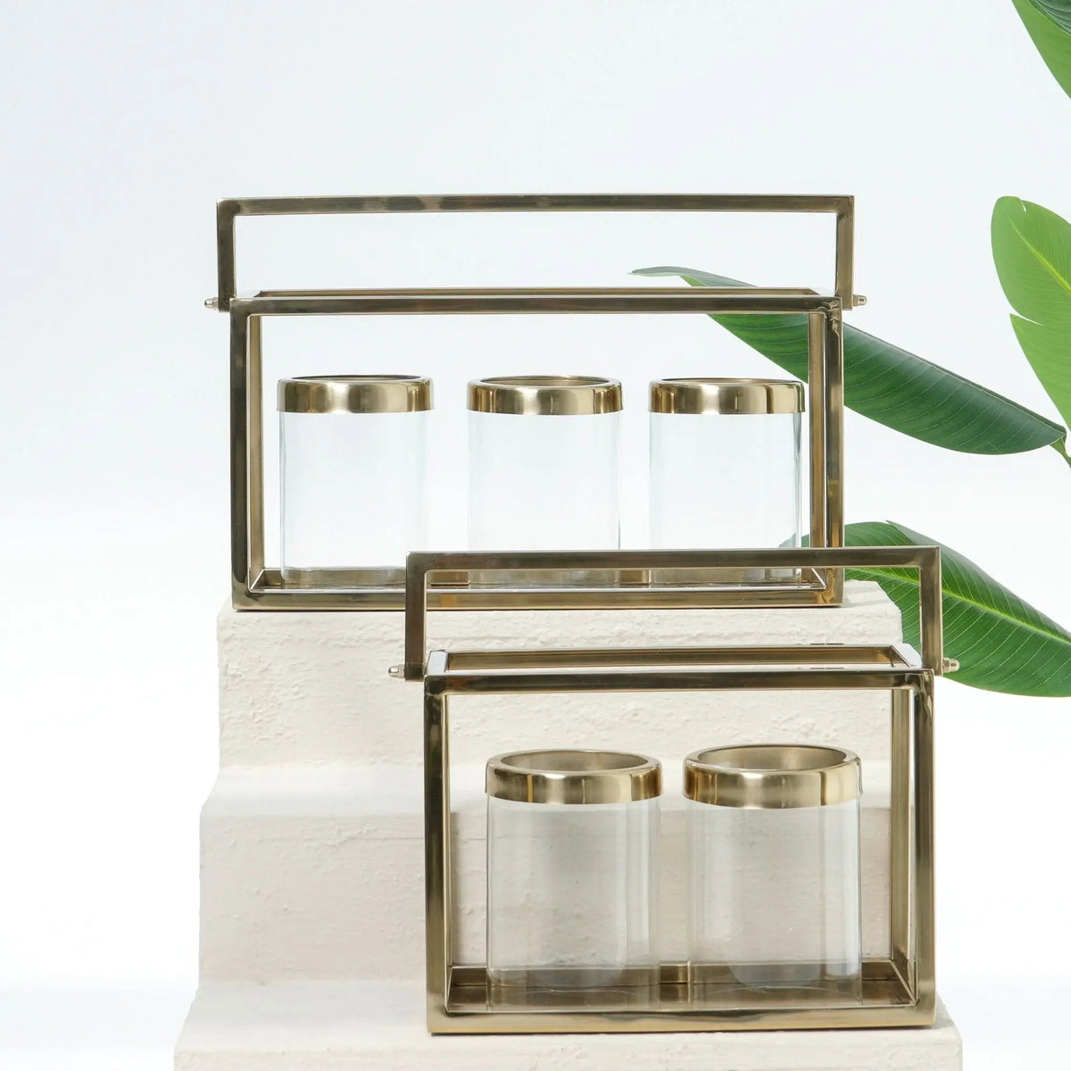 Horizon Trio Glass Lantern - Art and craft furniture