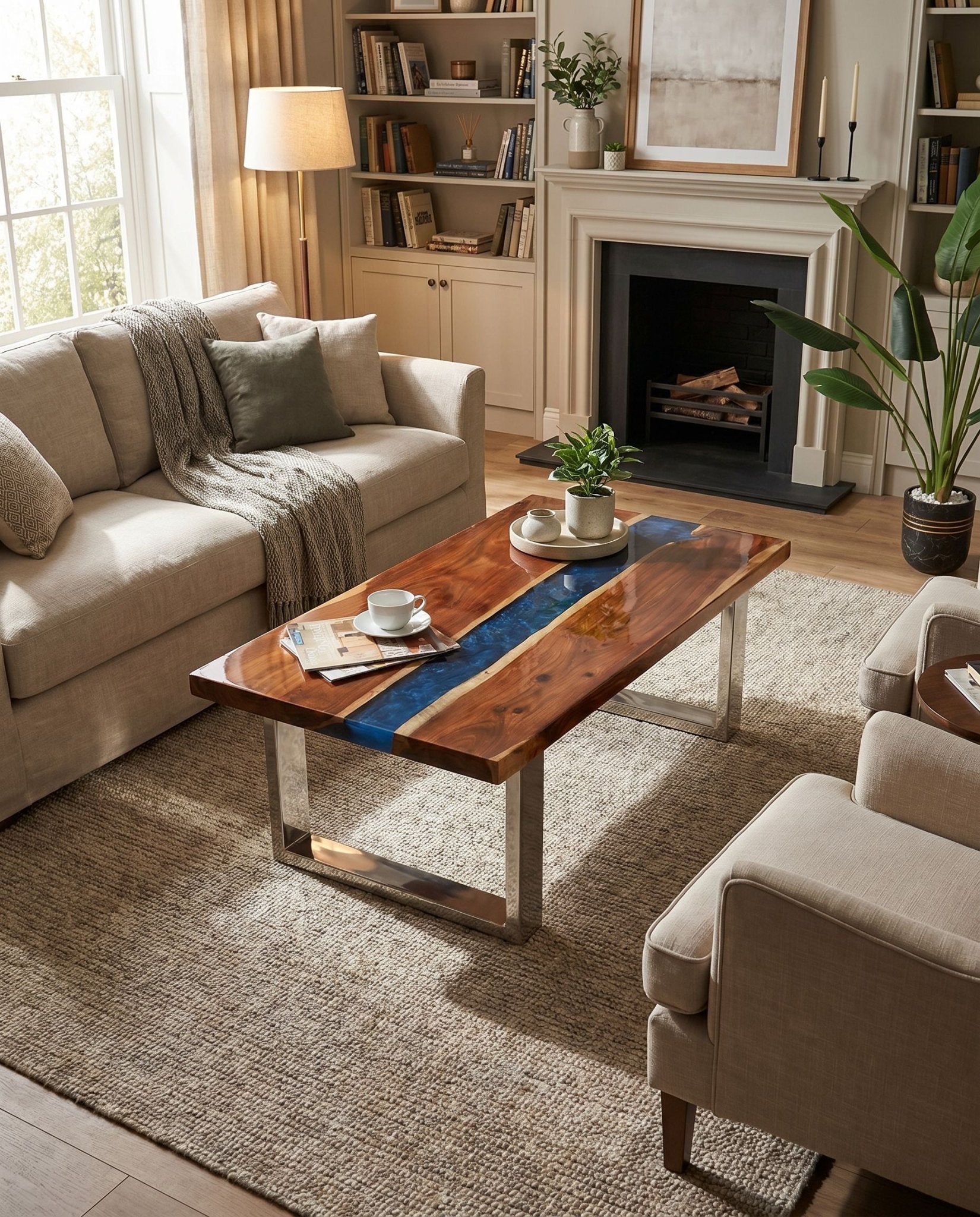 ENSEBLE EPOXY COFFEE TABLE - Art and craft furniture